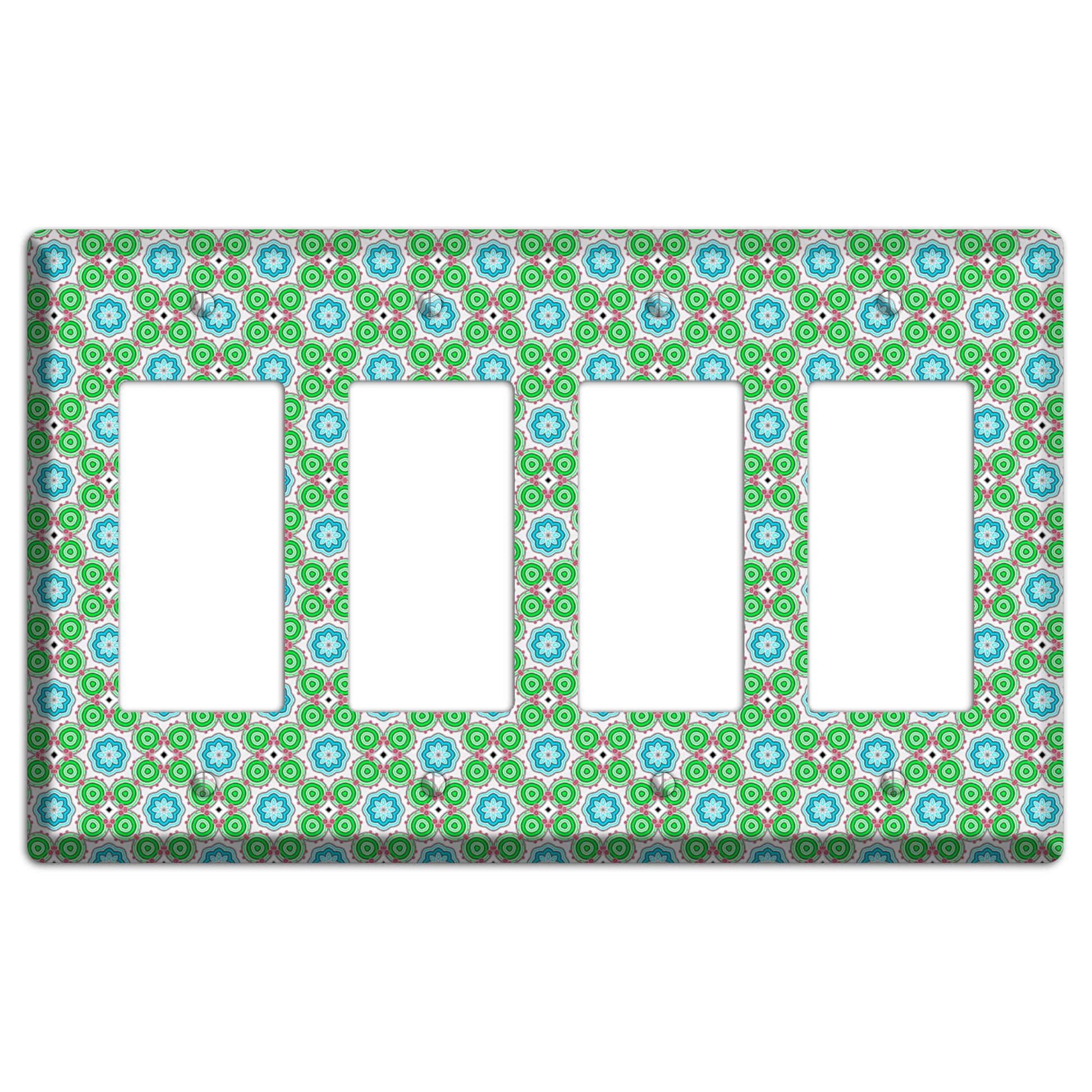 Green Foulard 5 4 Rocker Wallplate