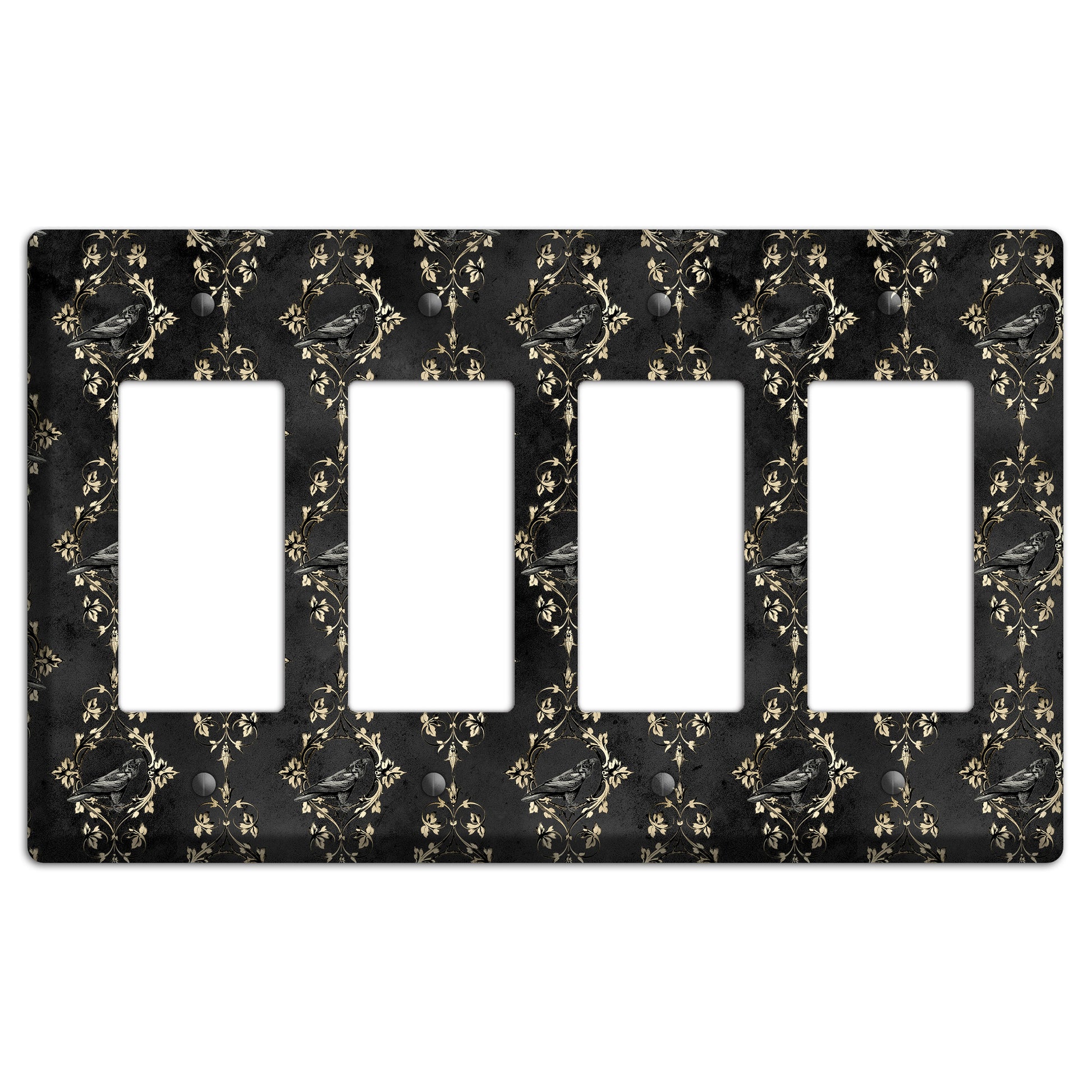 Edgar Allen Poe Raven 4 Rocker Wallplate