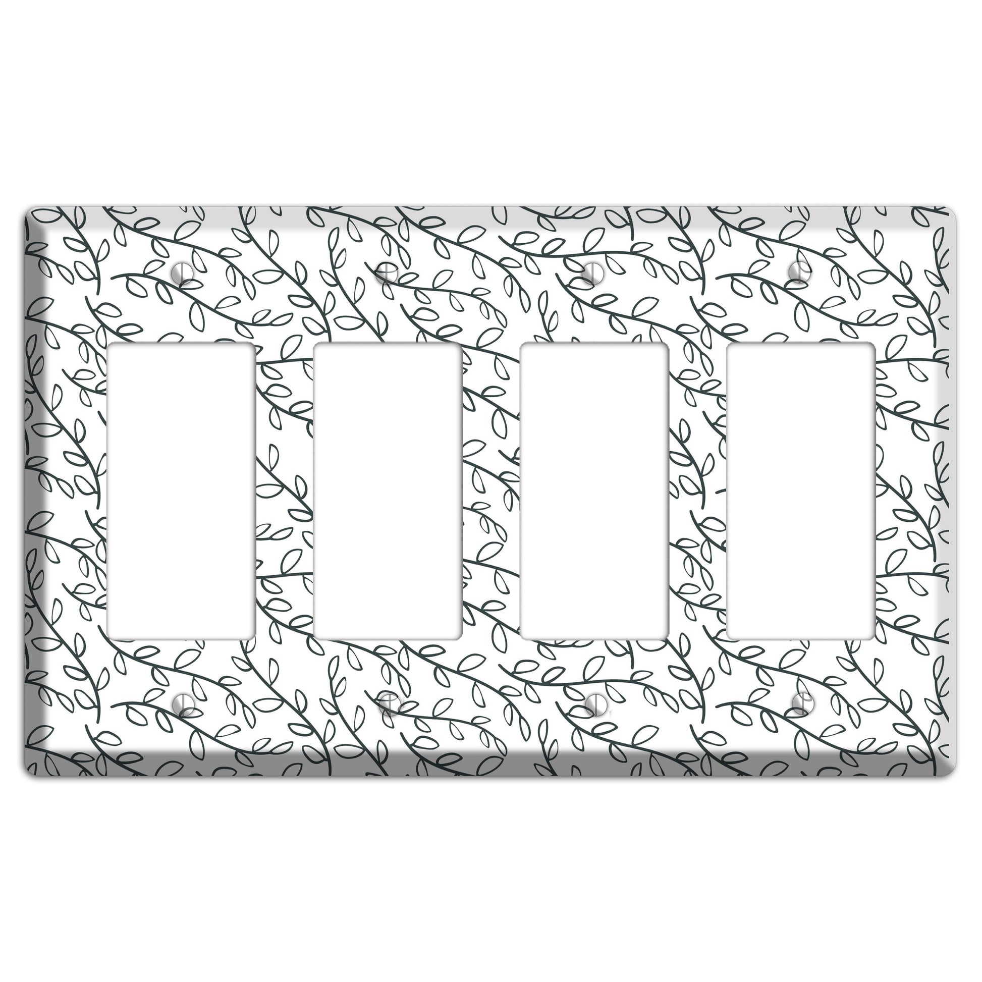 Leaves Style O 4 Rocker Wallplate