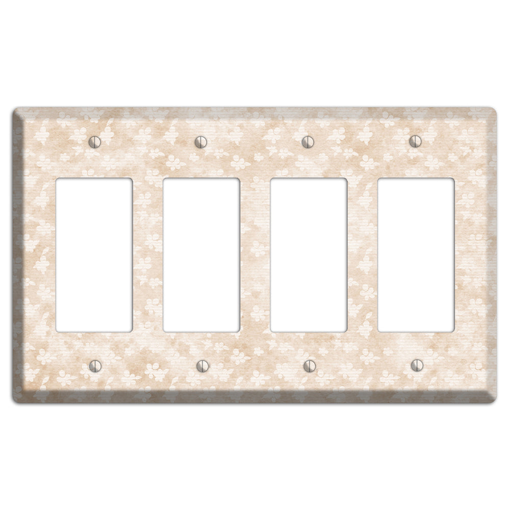 White Linen Neutral Texture 4 Rocker Wallplate