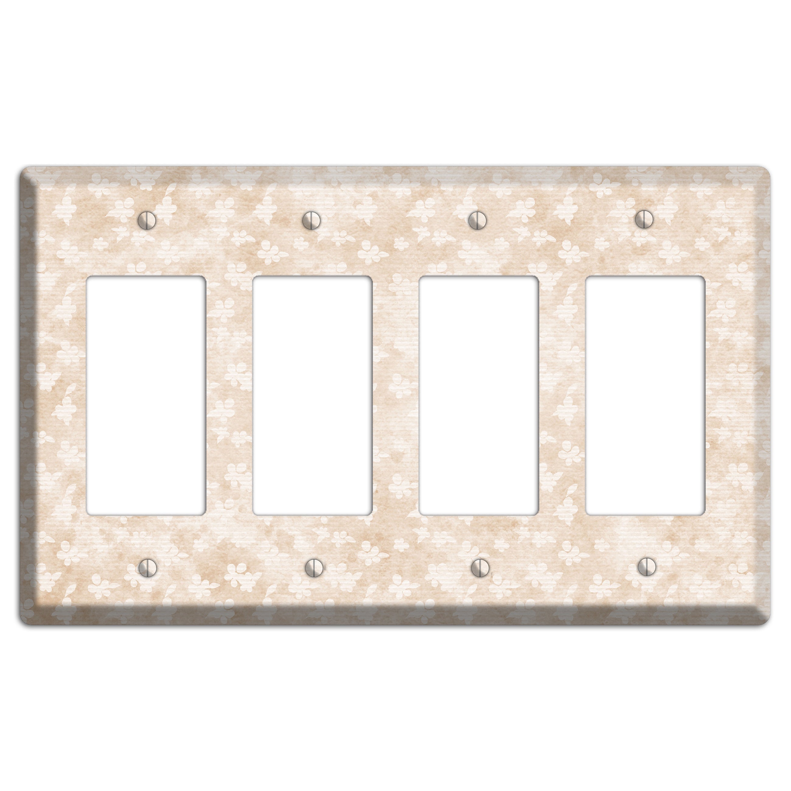 White Linen Neutral Texture 4 Rocker Wallplate