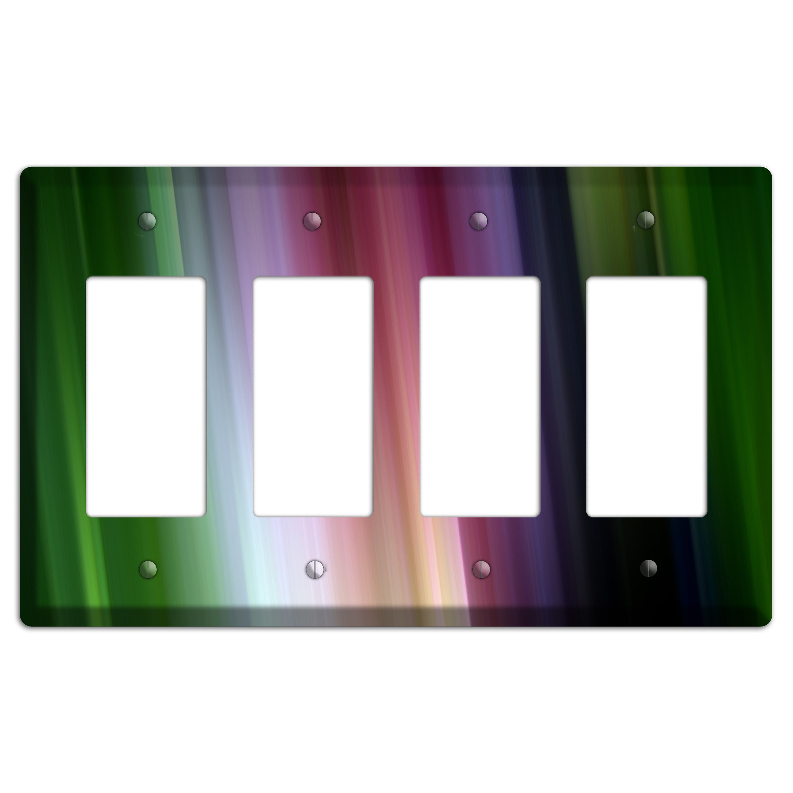 Green Lavender and Pink Ray of Light 4 Rocker Wallplate