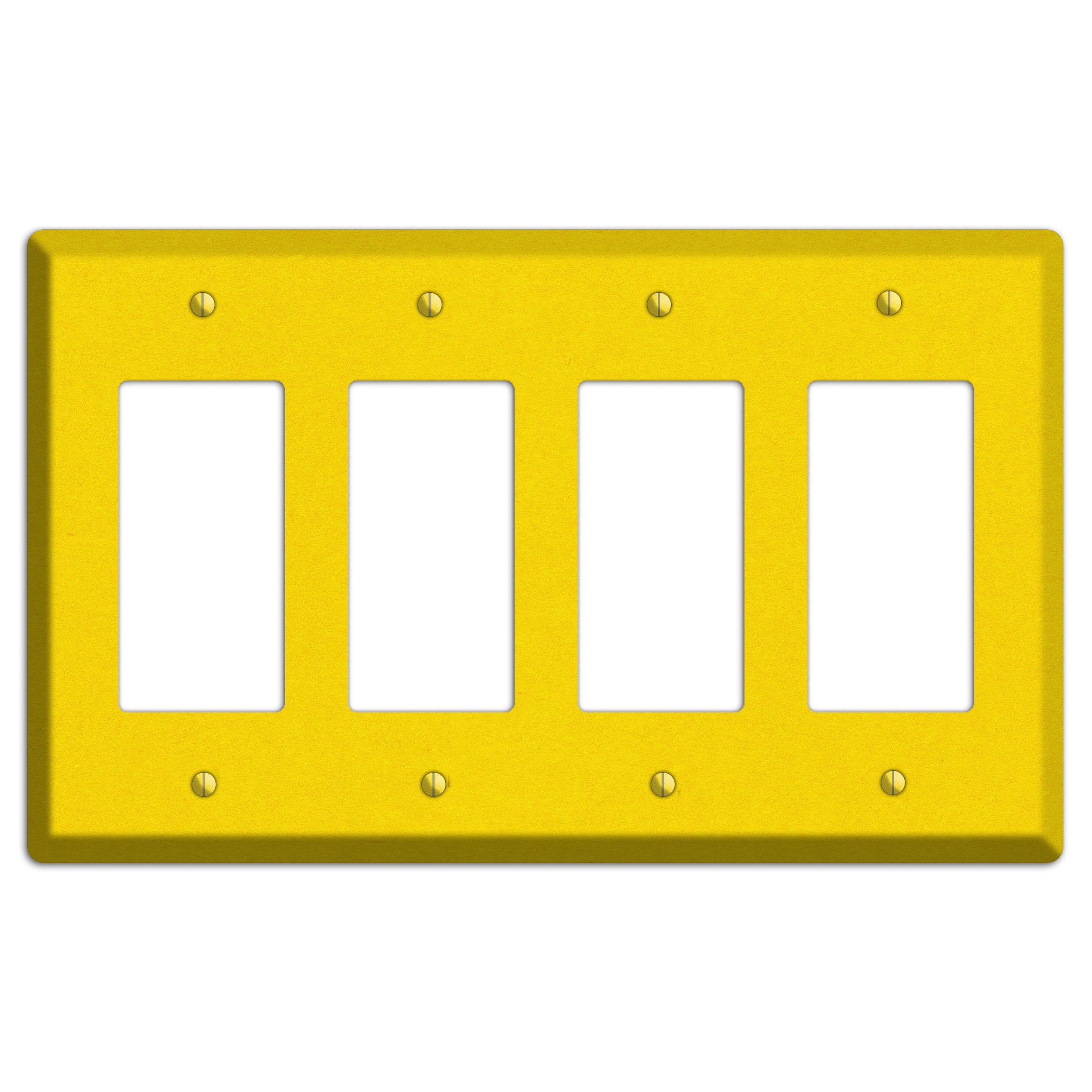 Tangerine Yellow Kraft 4 Rocker Wallplate