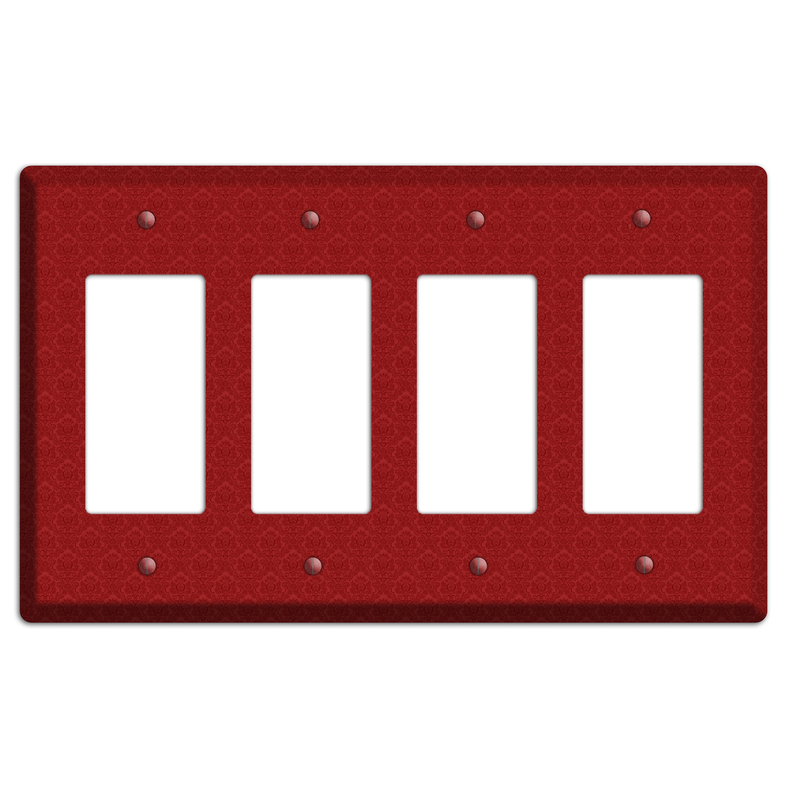 Red Cartouche 4 Rocker Wallplate