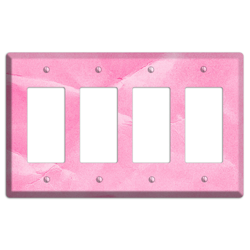 Carnation Pink Texture 4 Rocker Wallplate