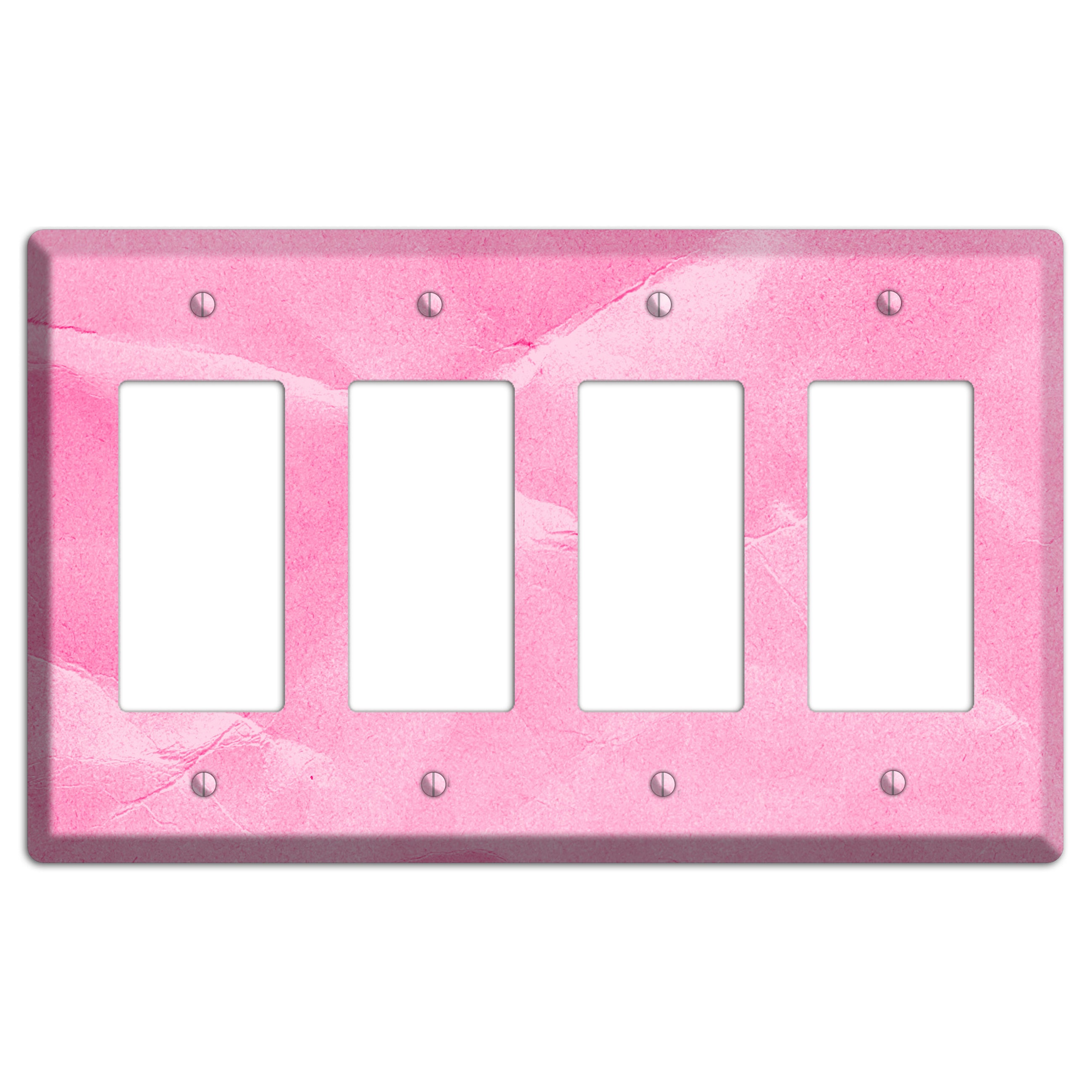 Carnation Pink Texture 4 Rocker Wallplate
