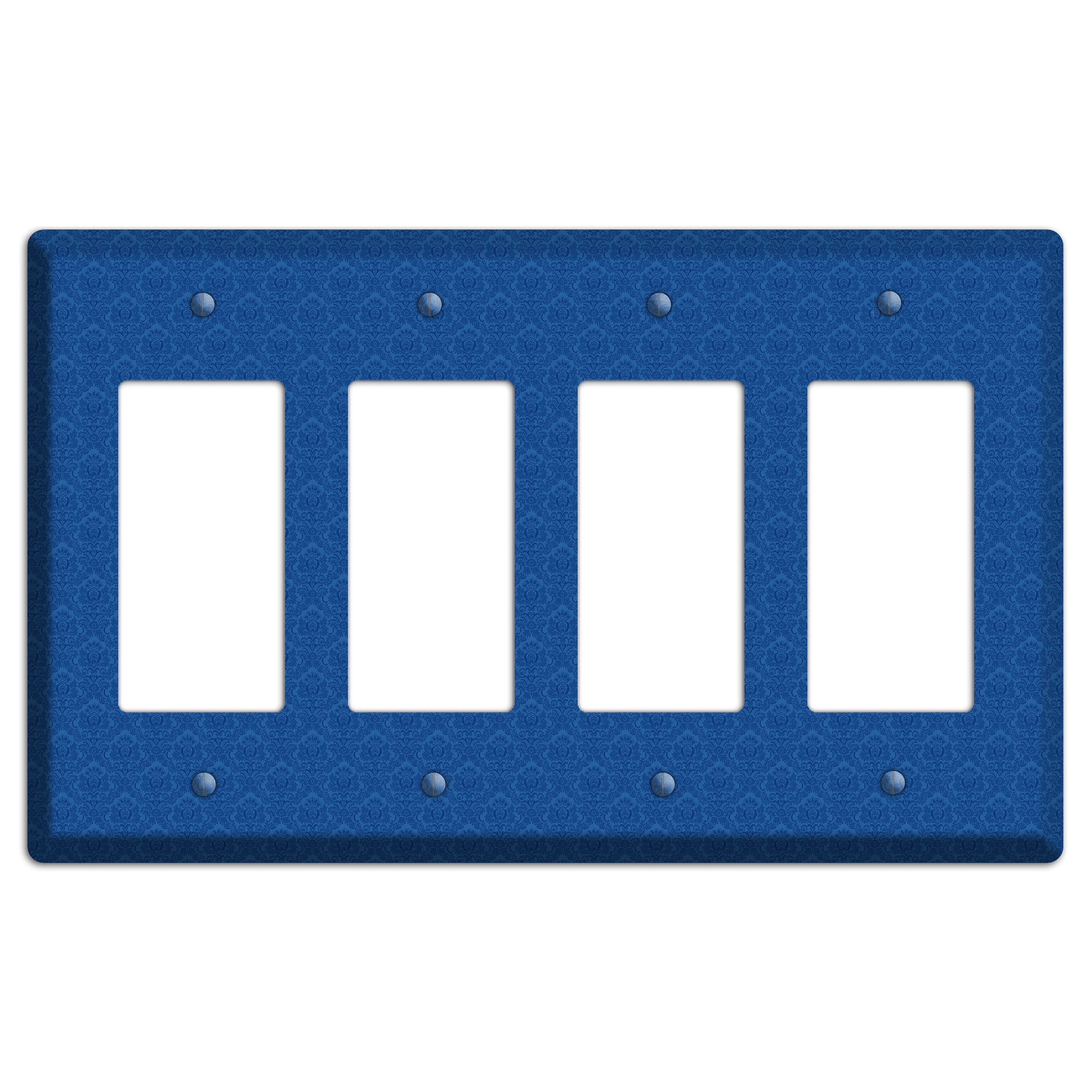 Blue Cartouche 4 Rocker Wallplate