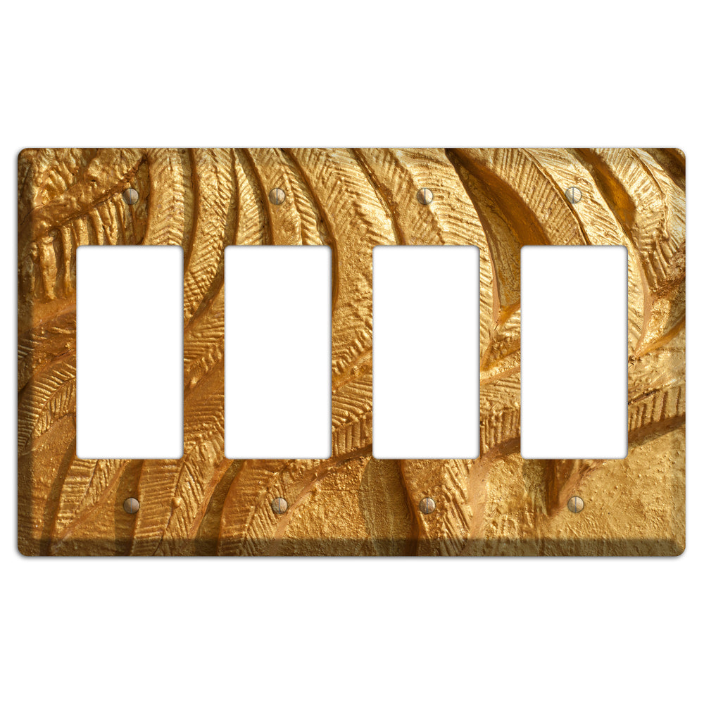 Gold Swirl Concrete 4 Rocker Wallplate