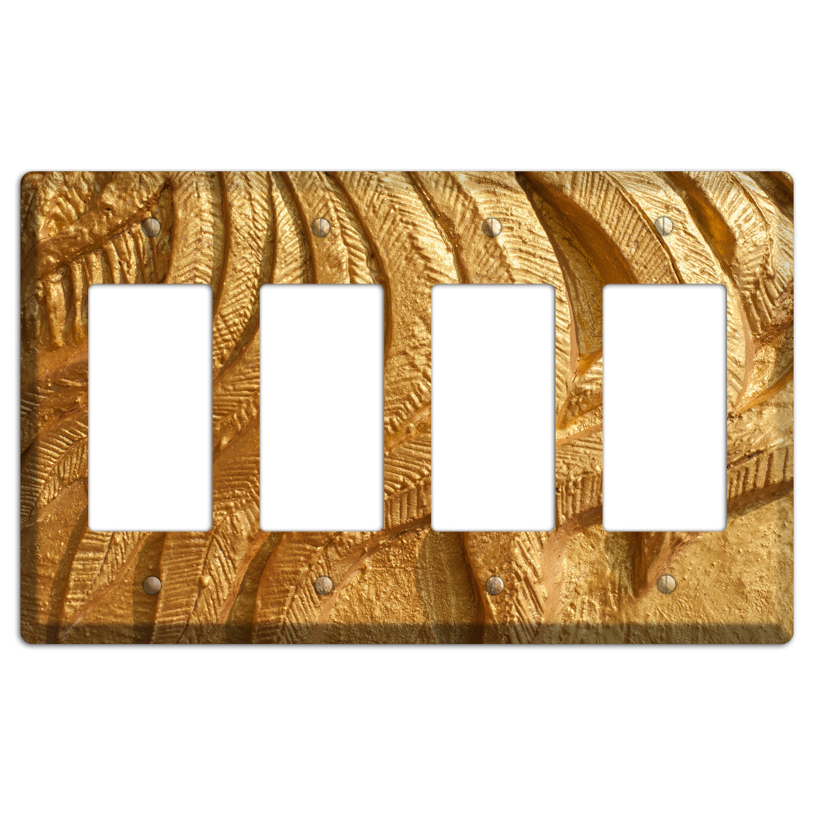 Gold Swirl Concrete 4 Rocker Wallplate