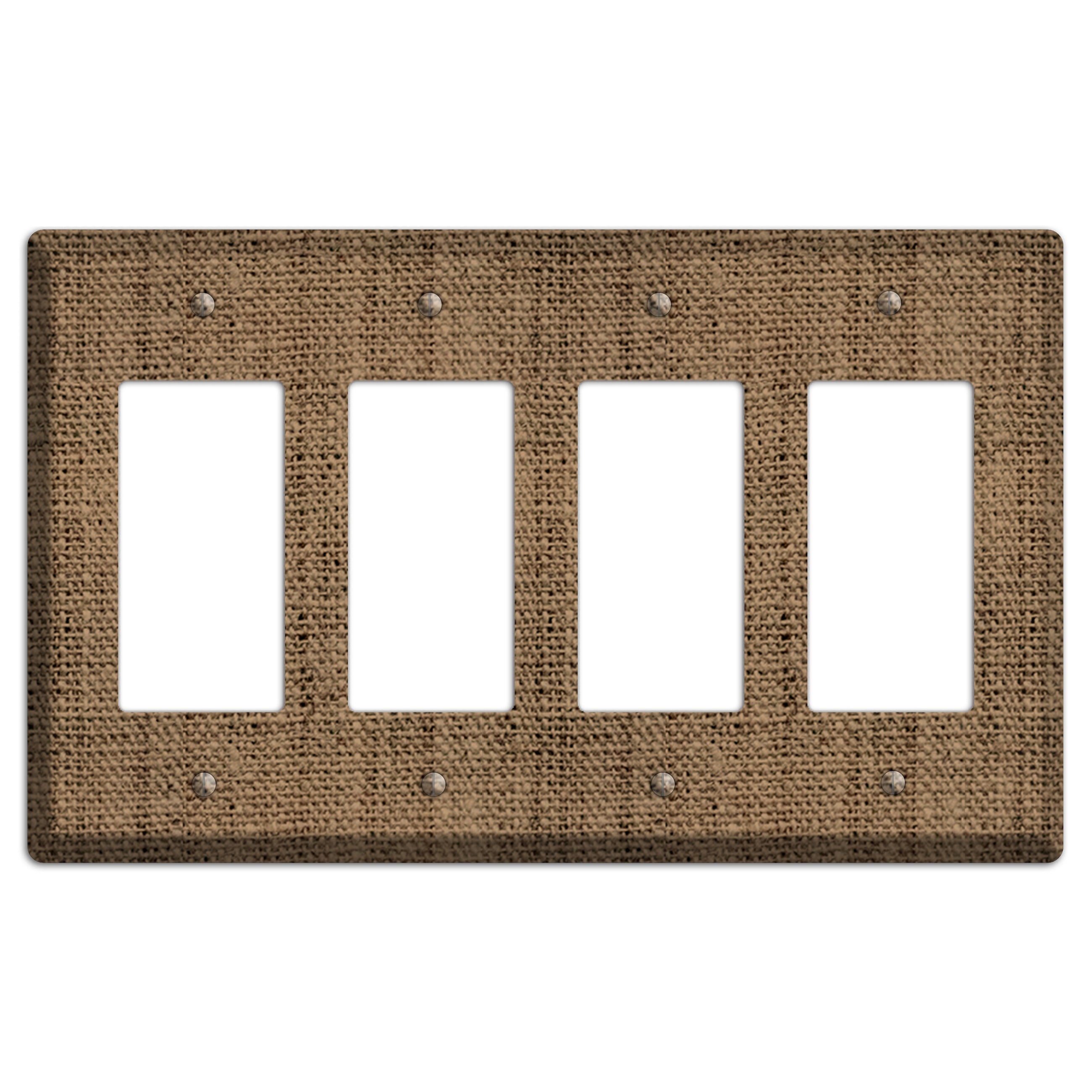 Shadow Burlap 4 Rocker Wallplate