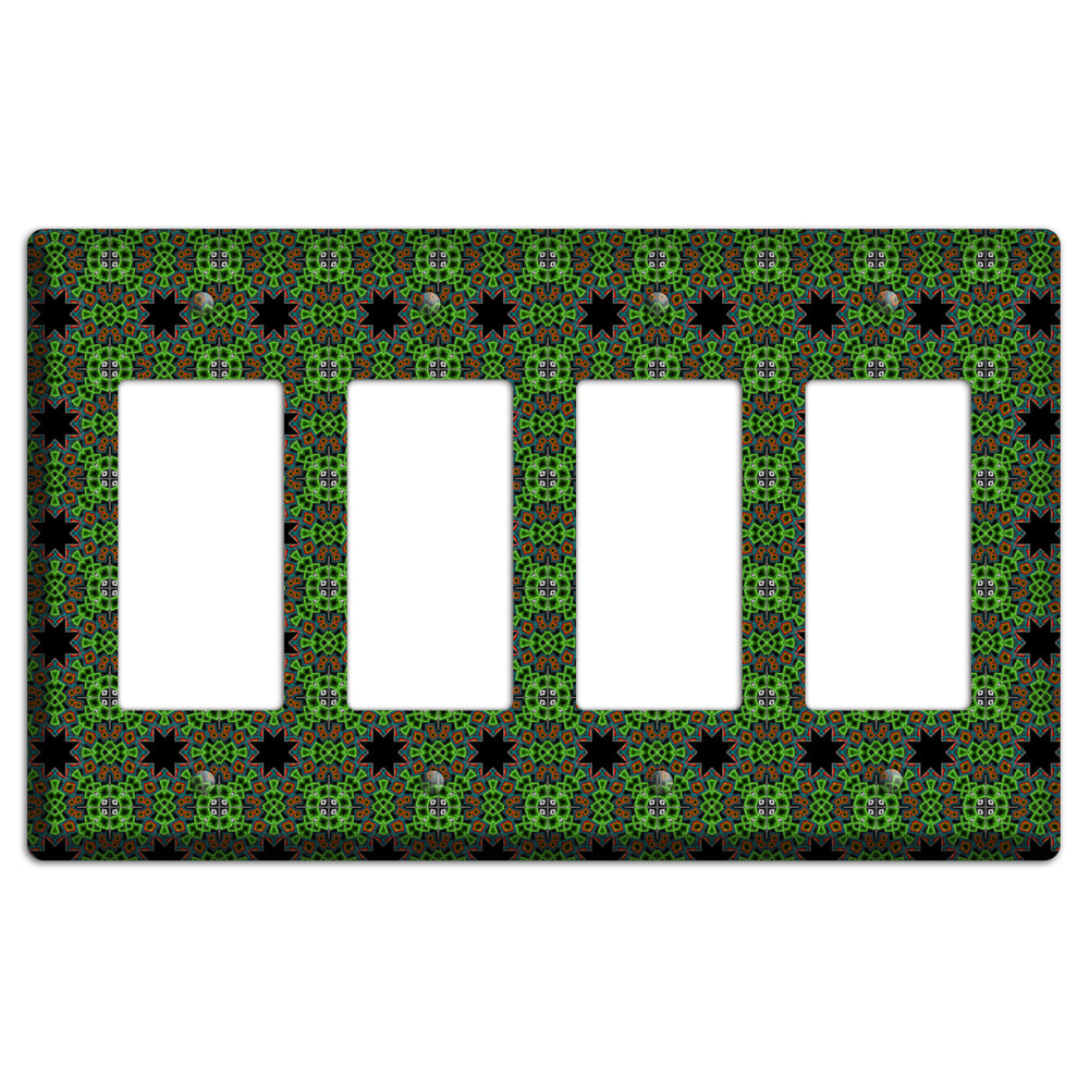 Green Foulard 2 4 Rocker Wallplate