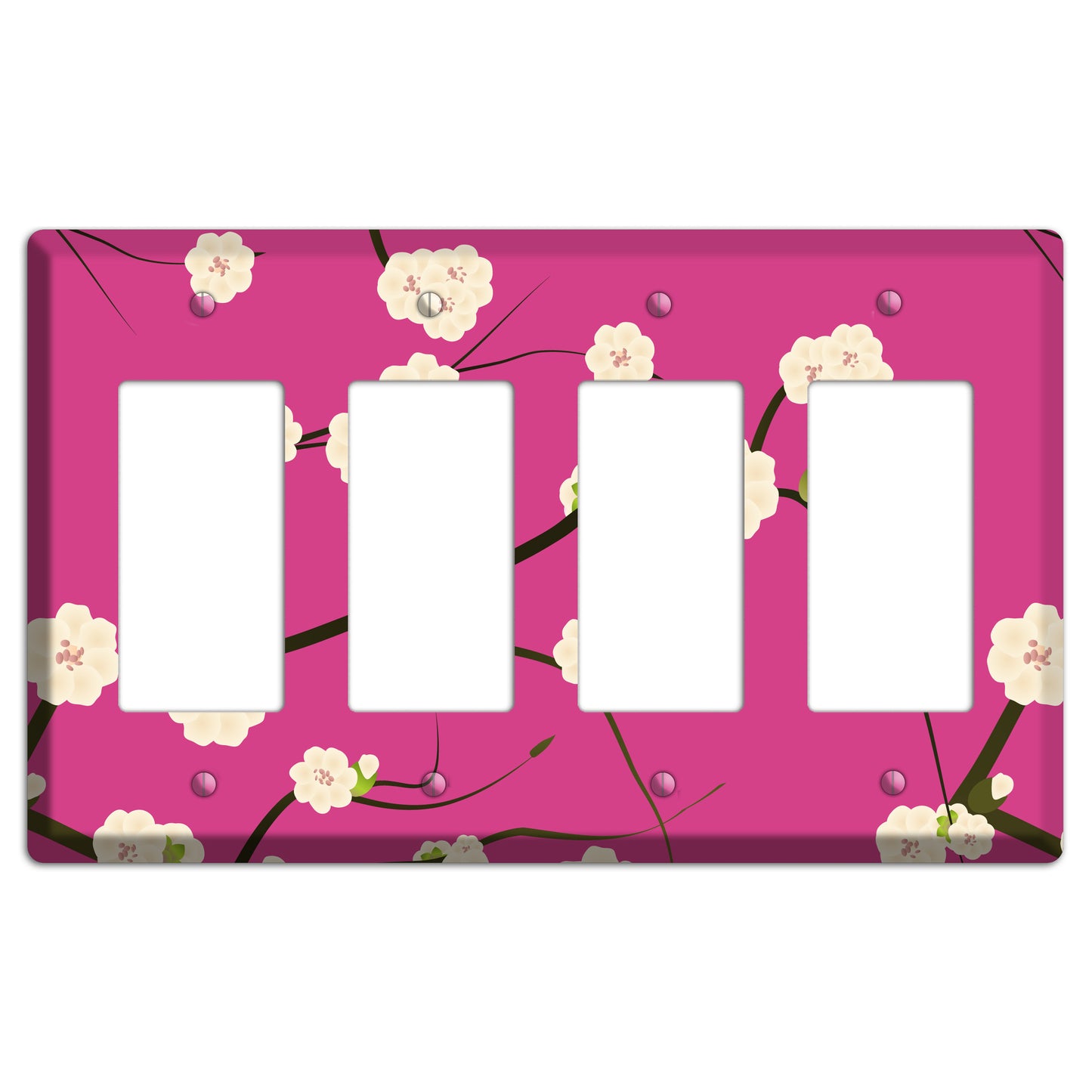 Pink Cherry Blossoms 4 Rocker Wallplate