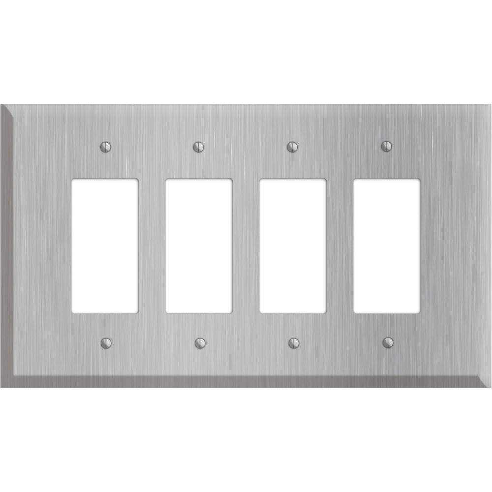 Oversized Discontinued Stainless Steel 4 Rocker Wallplate