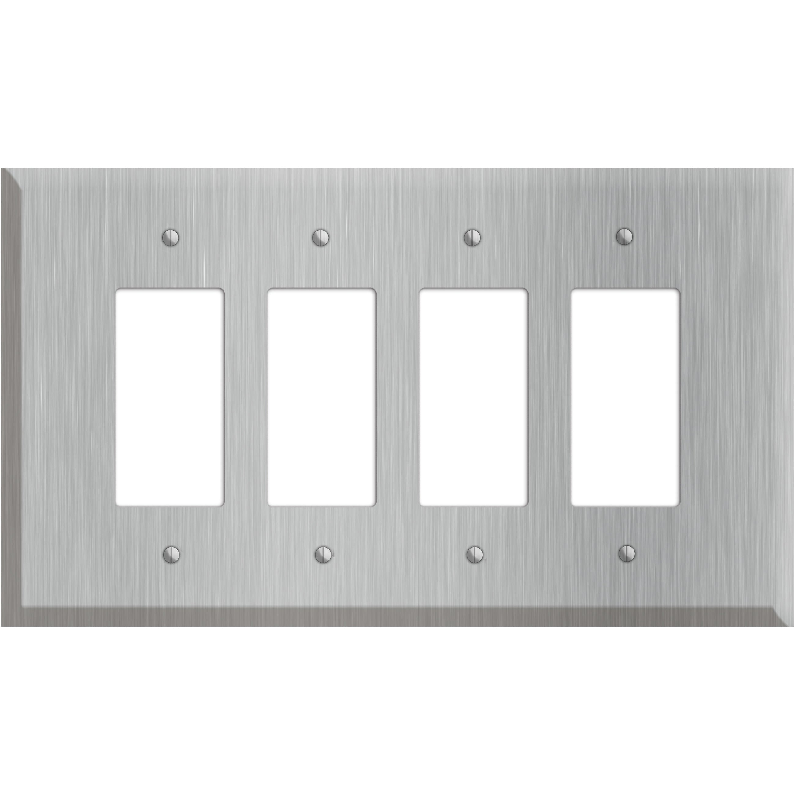 Oversized Discontinued Stainless Steel 4 Rocker Wallplate