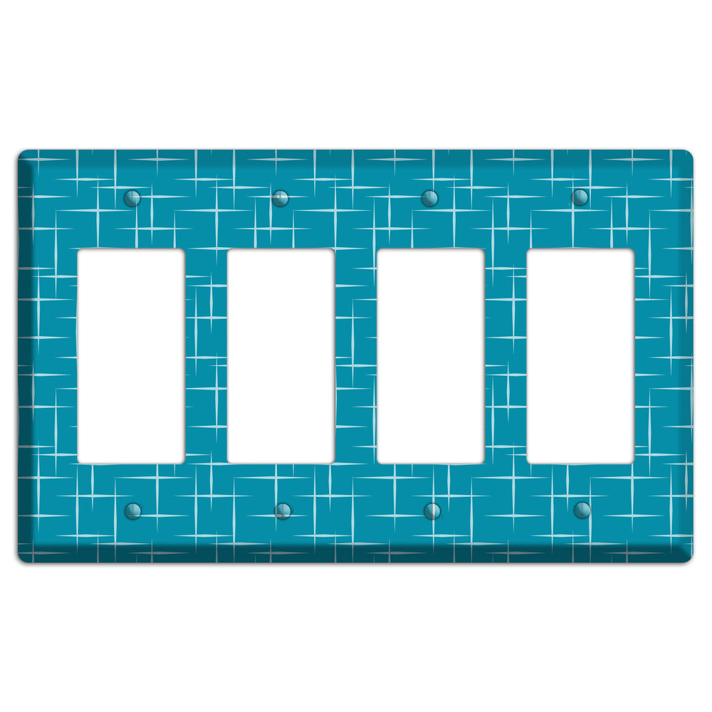Blue Atom Burst 4 Rocker Wallplate