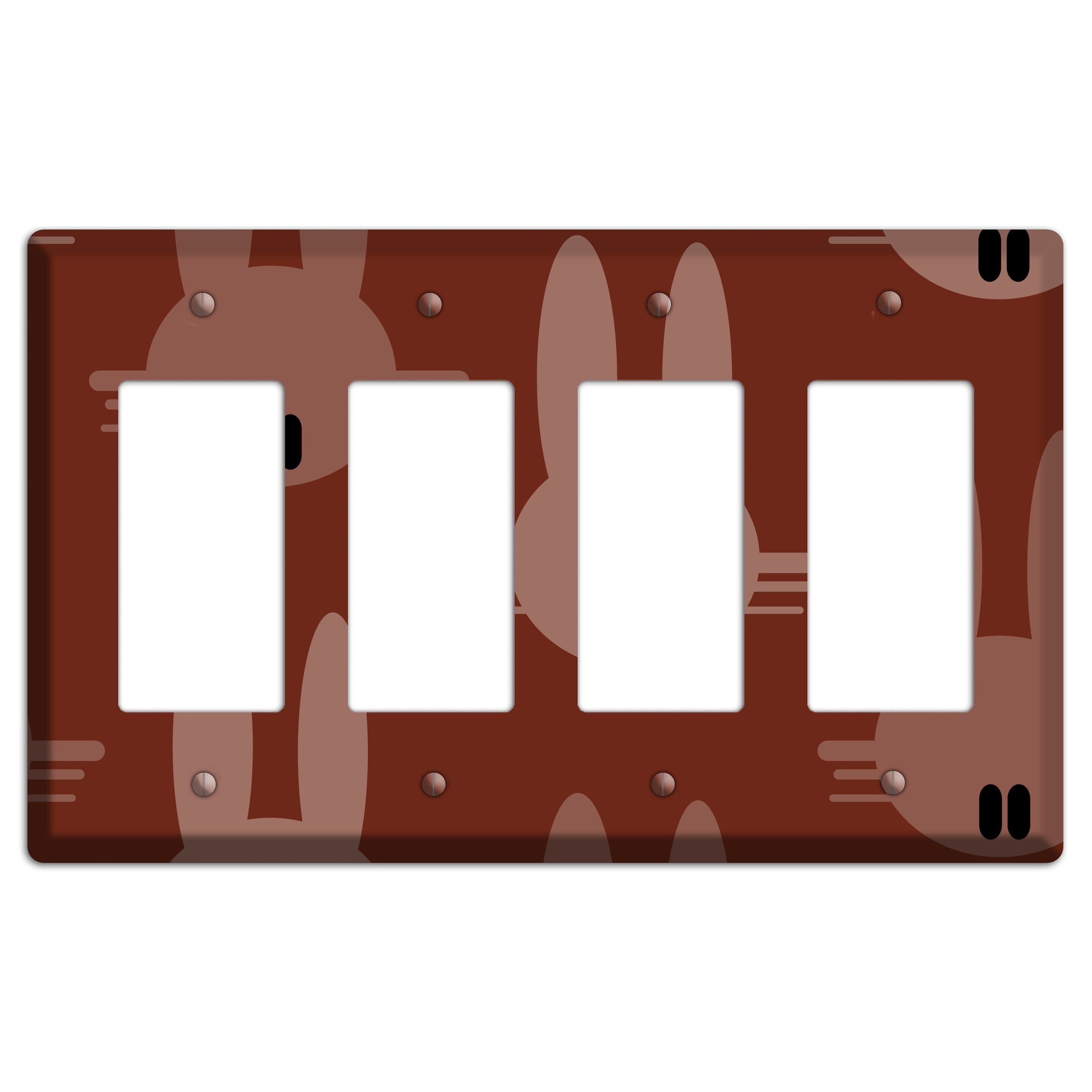Maroon Bunny 4 Rocker Wallplate