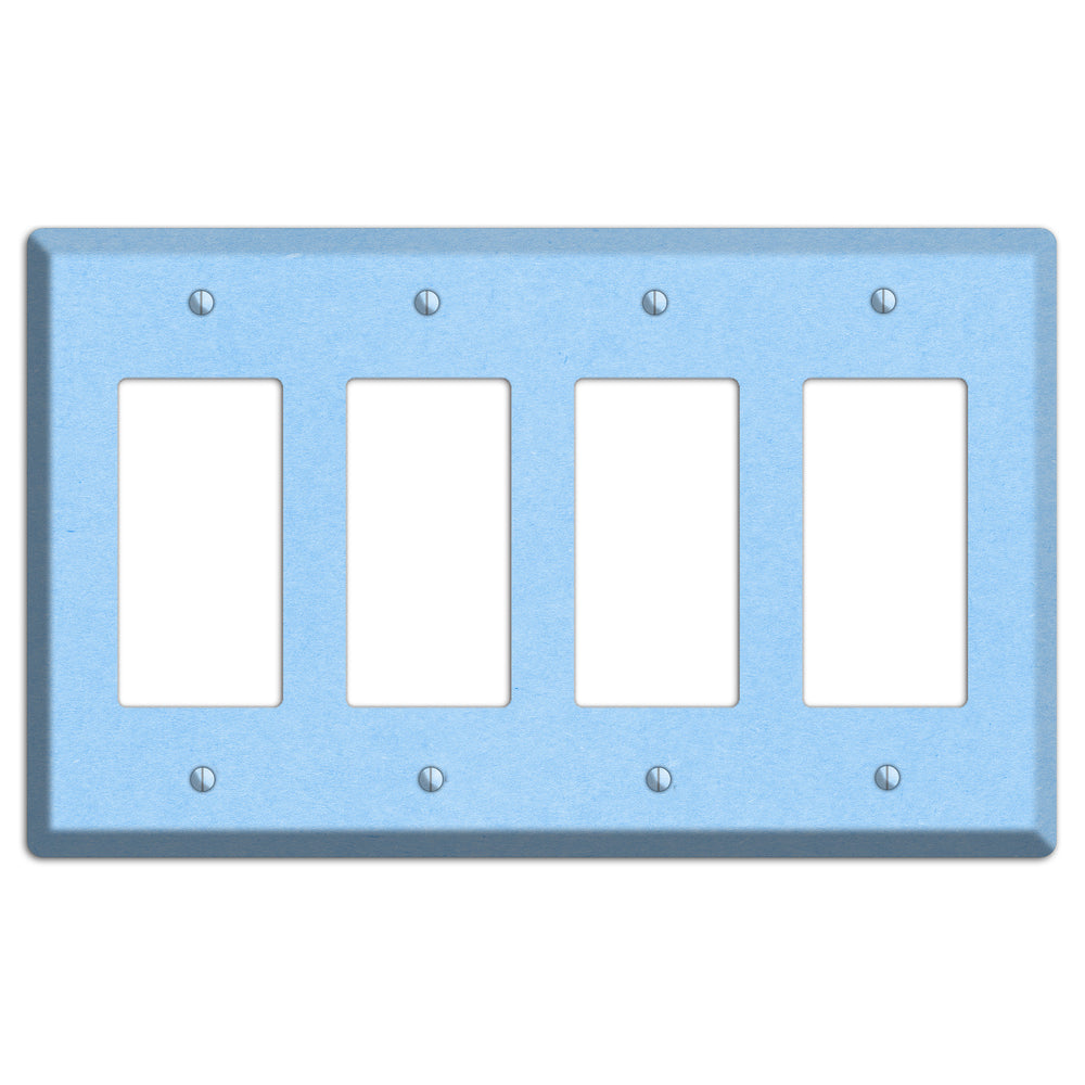 Light Sky Blue Kraft 4 Rocker Wallplate