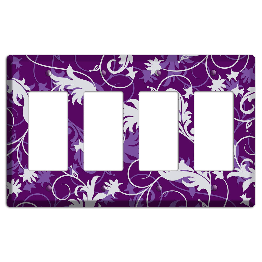 Purple Victorian 4 Rocker Wallplate