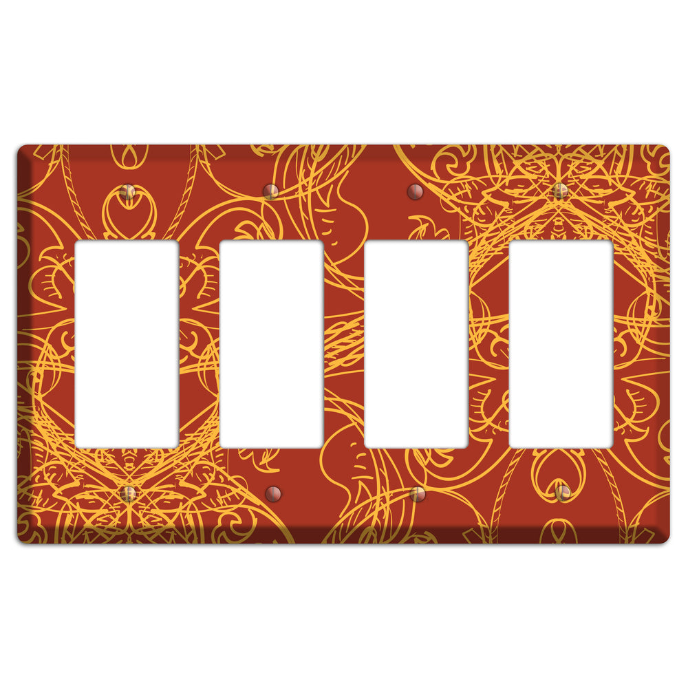 Red Deco Sketch 4 Rocker Wallplate