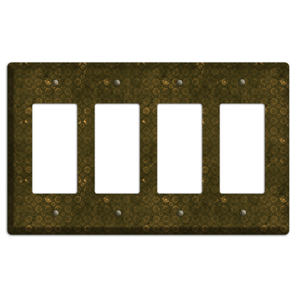 Olive Circles 4 Rocker Wallplate
