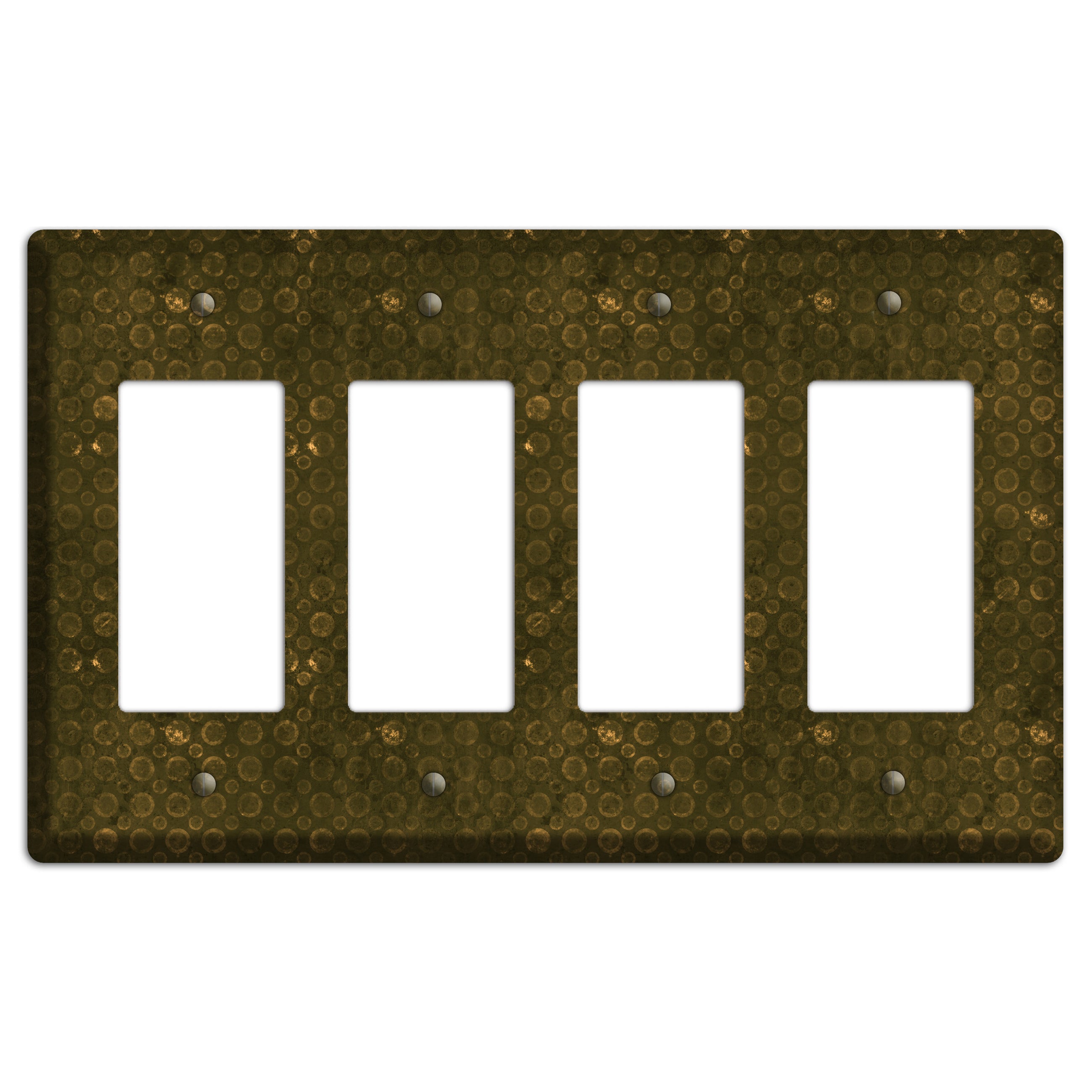 Olive Circles 4 Rocker Wallplate