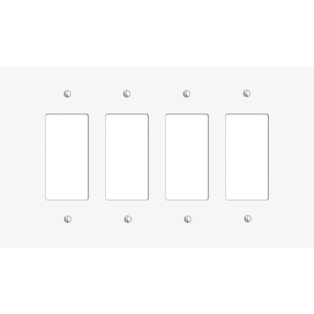 Oversized Discontinued White Metal 4 Rocker Wallplate