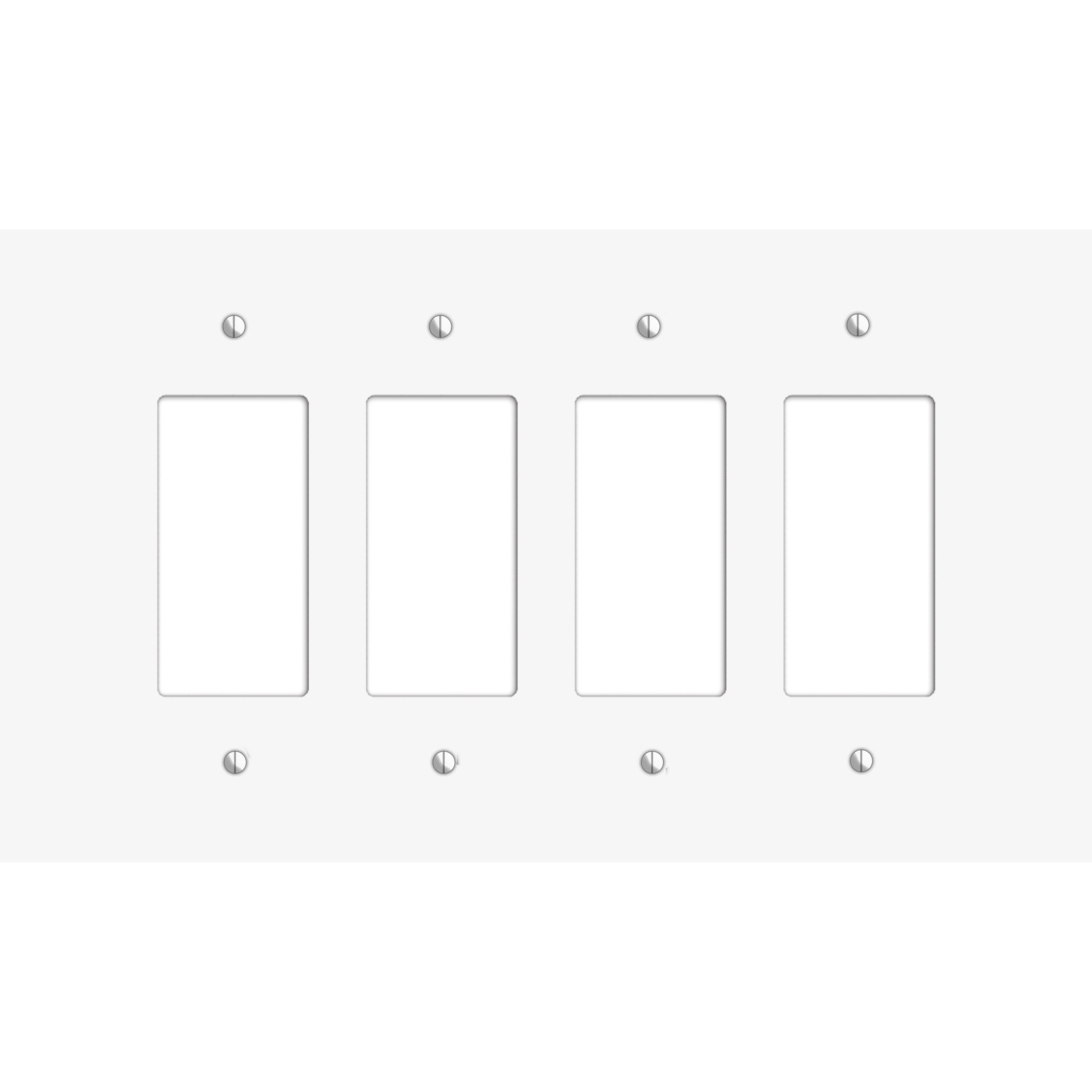 Oversized Discontinued White Metal 4 Rocker Wallplate