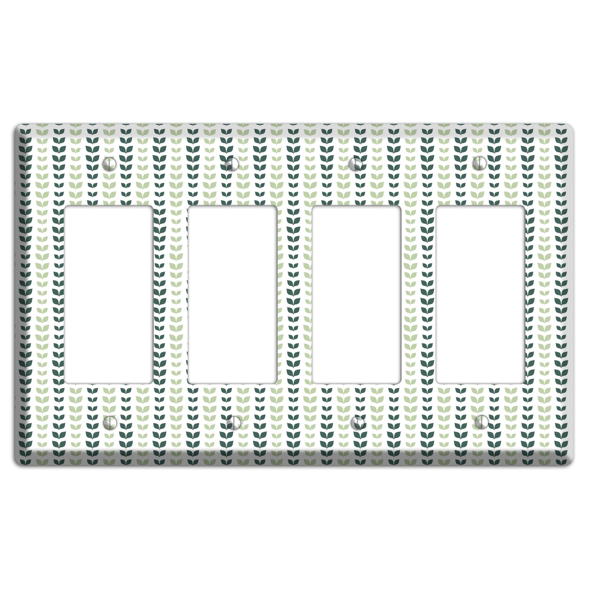 Leaves Style X 4 Rocker Wallplate