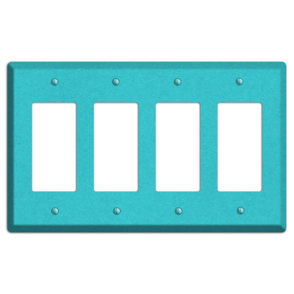 Medium Turquoise Kraft 4 Rocker Wallplate