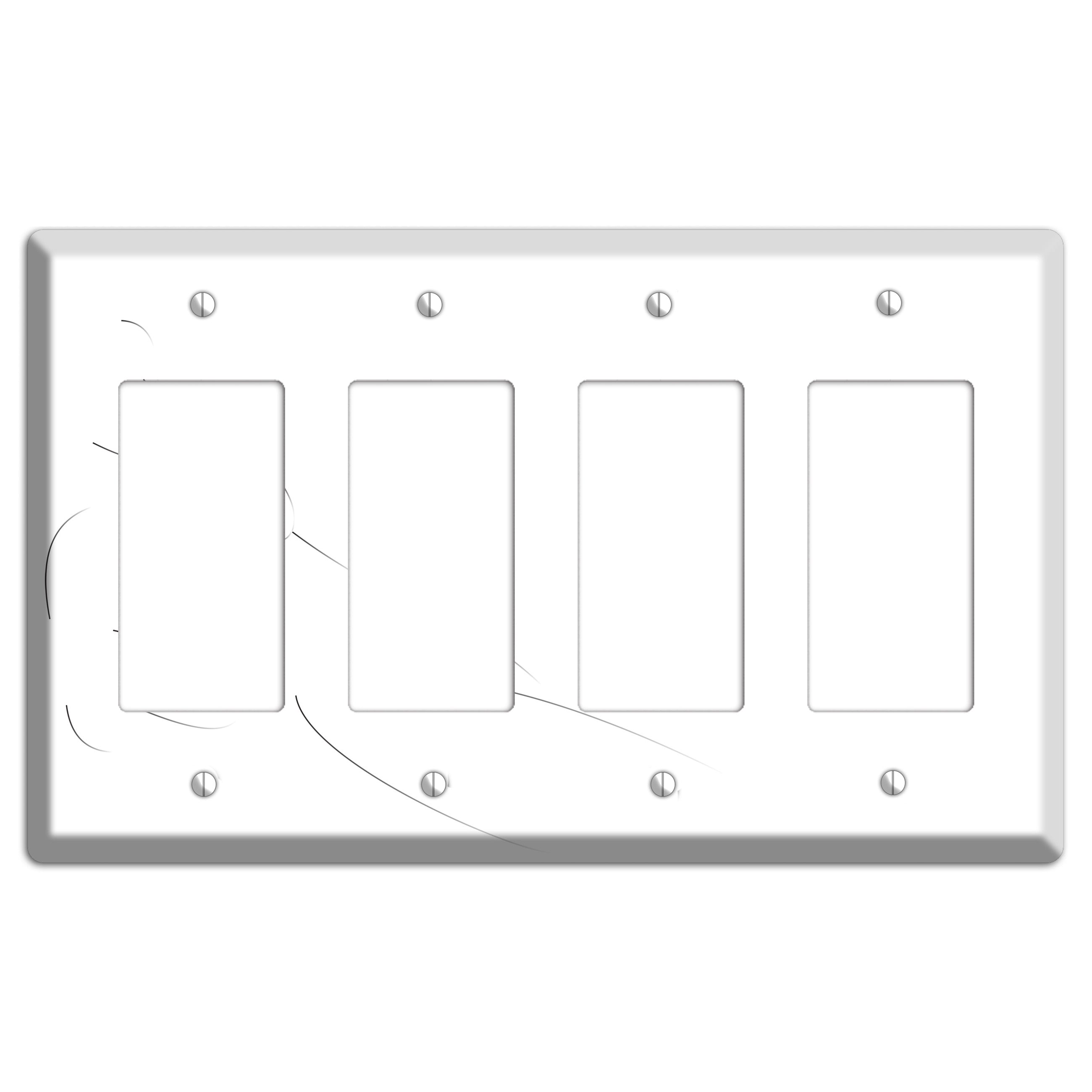 Abstrract Nude Figure 4 Rocker Wallplate