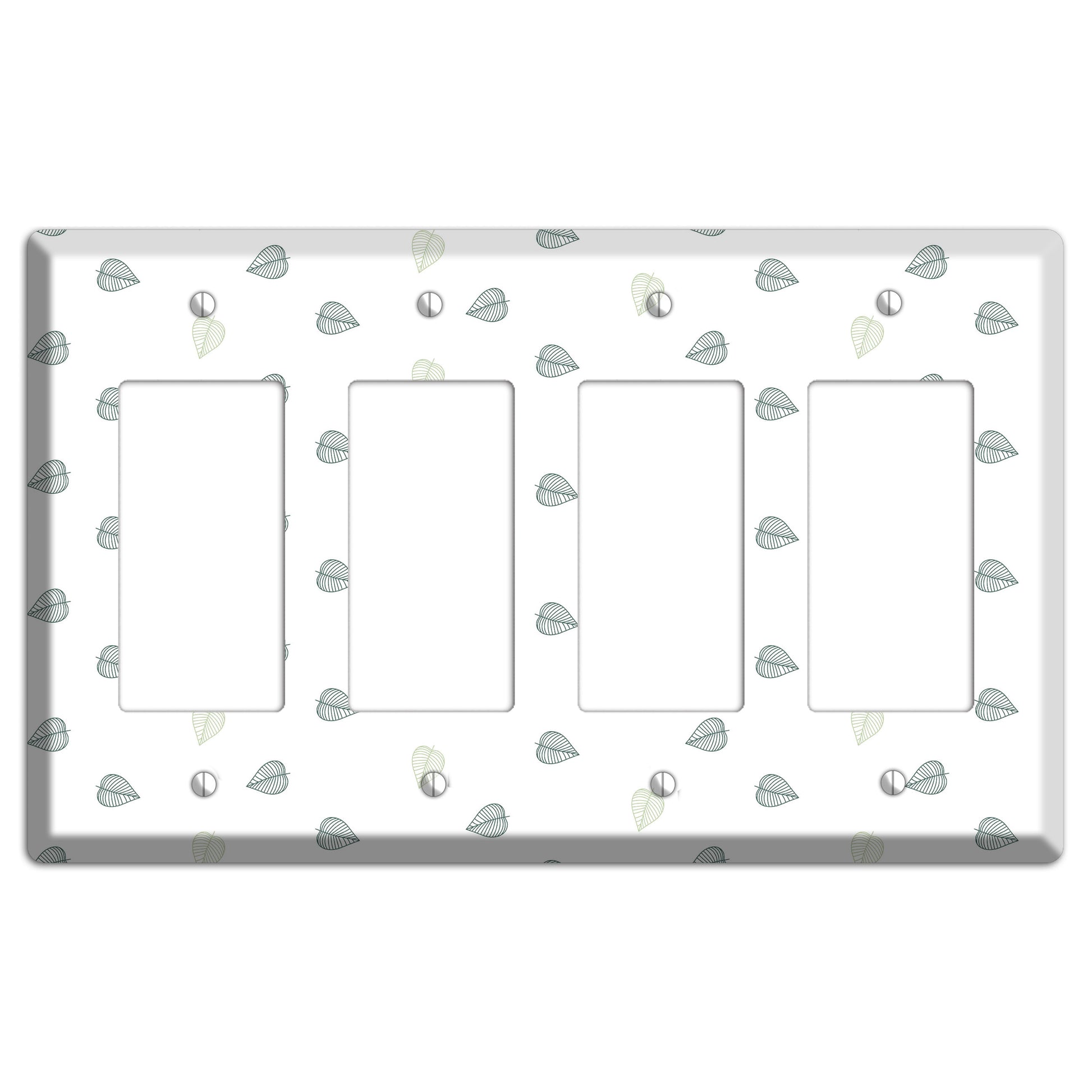 Leaves Style BB 4 Rocker Wallplate