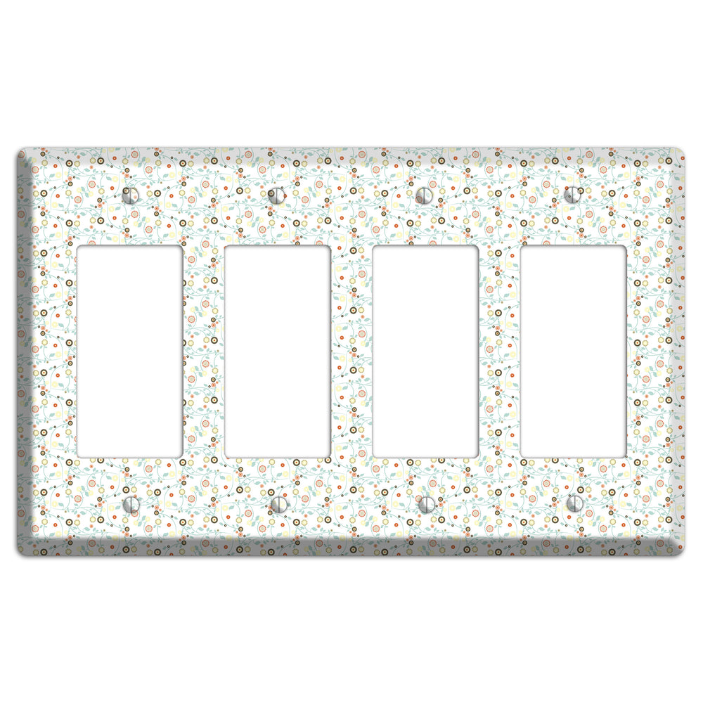 Small Cute Flowers 4 Rocker Wallplate