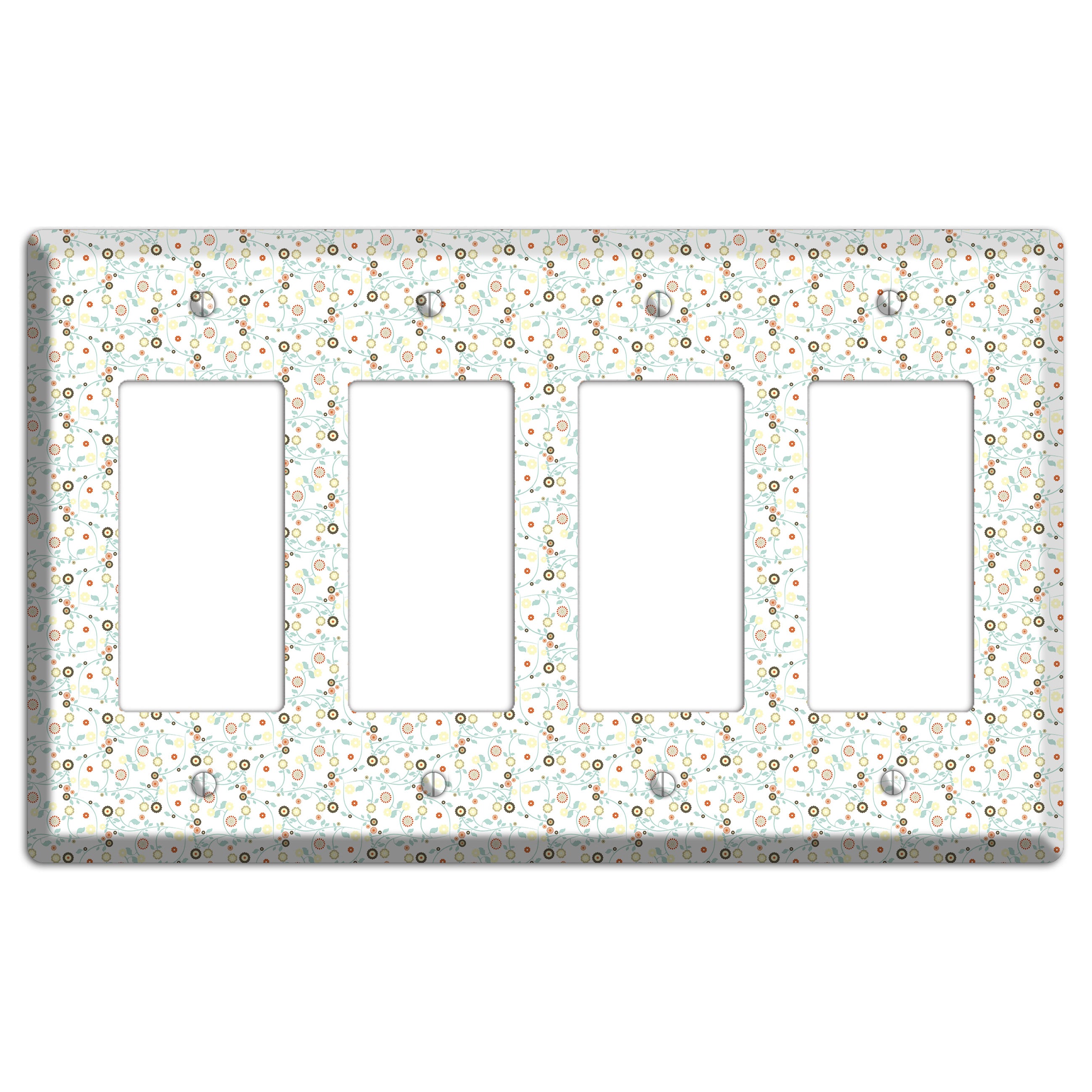 Small Cute Flowers 4 Rocker Wallplate
