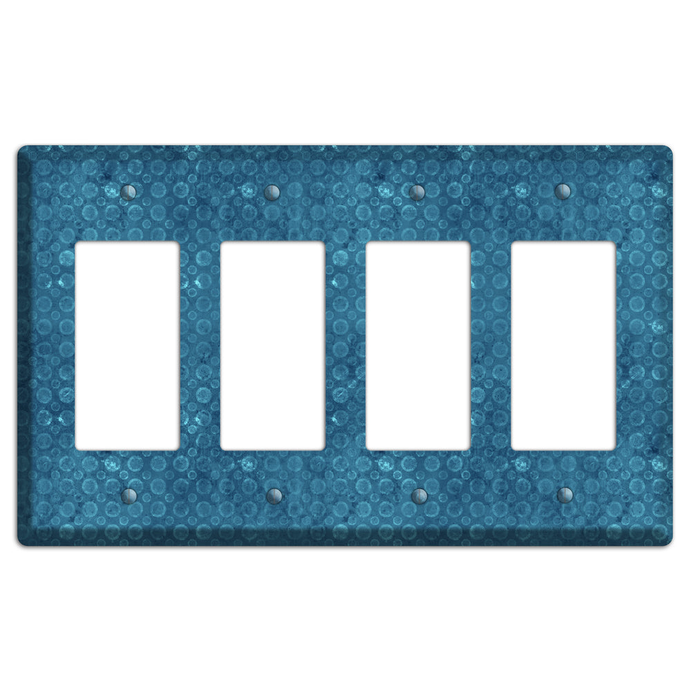 Turquoise Circles 4 Rocker Wallplate