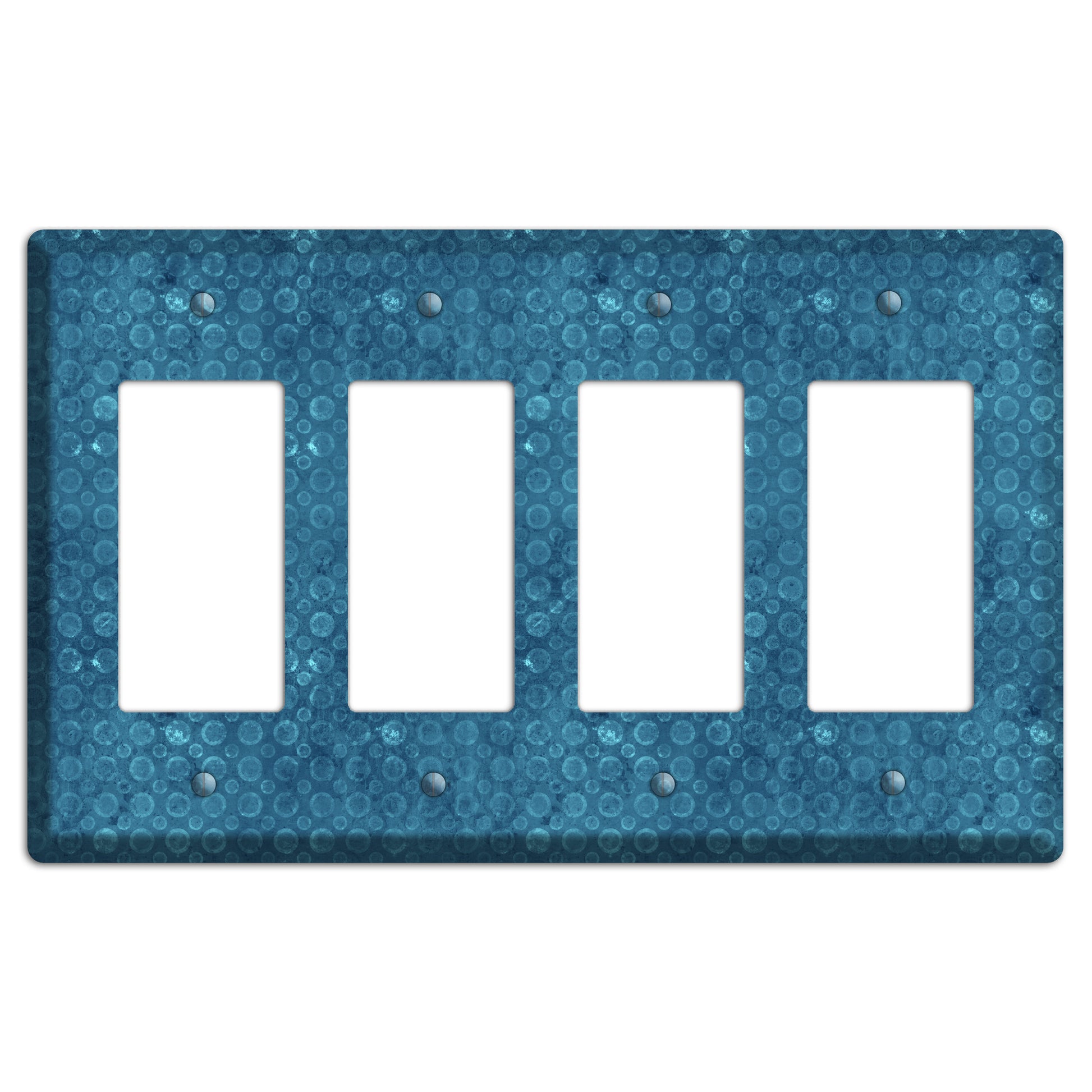 Turquoise Circles 4 Rocker Wallplate