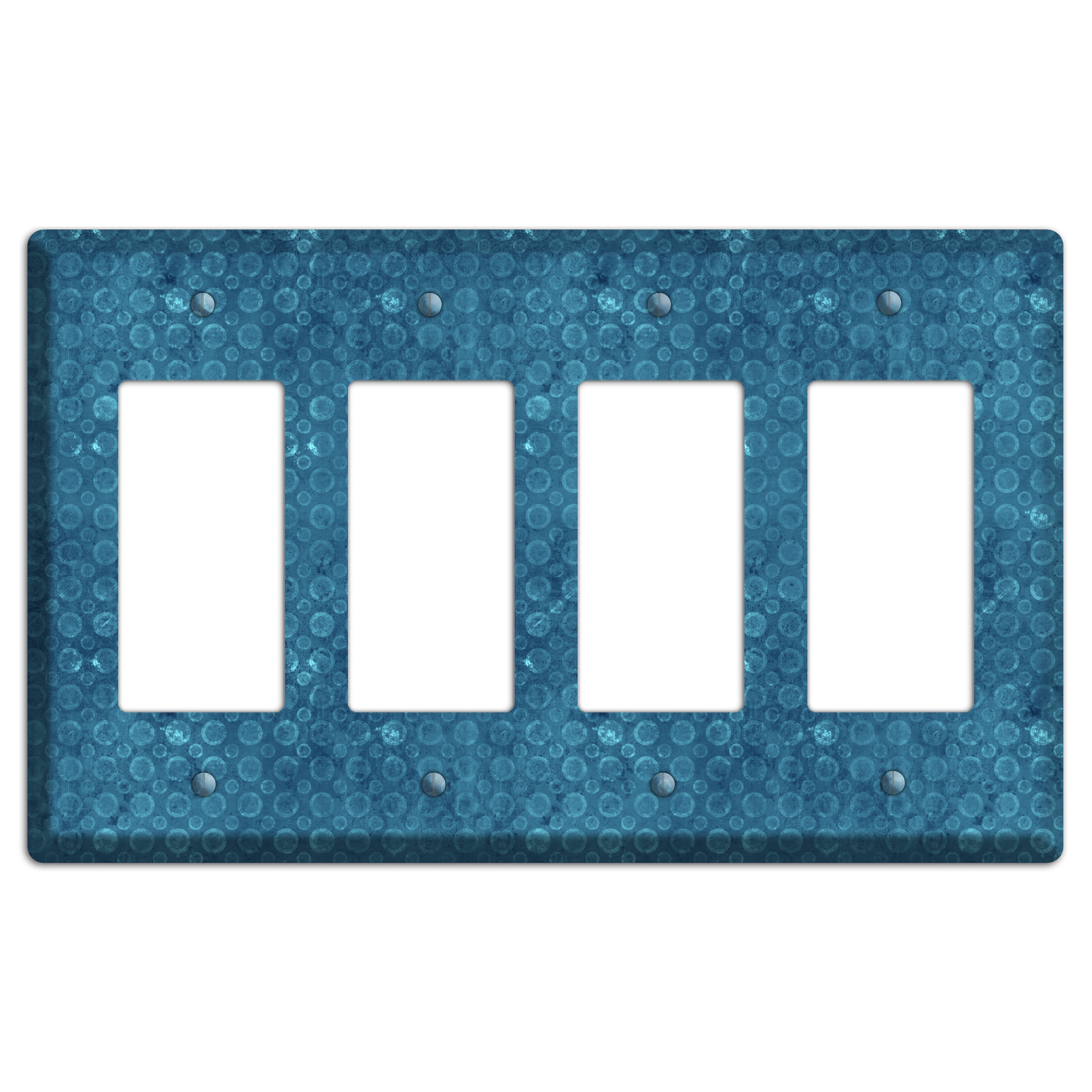 Turquoise Circles 4 Rocker Wallplate