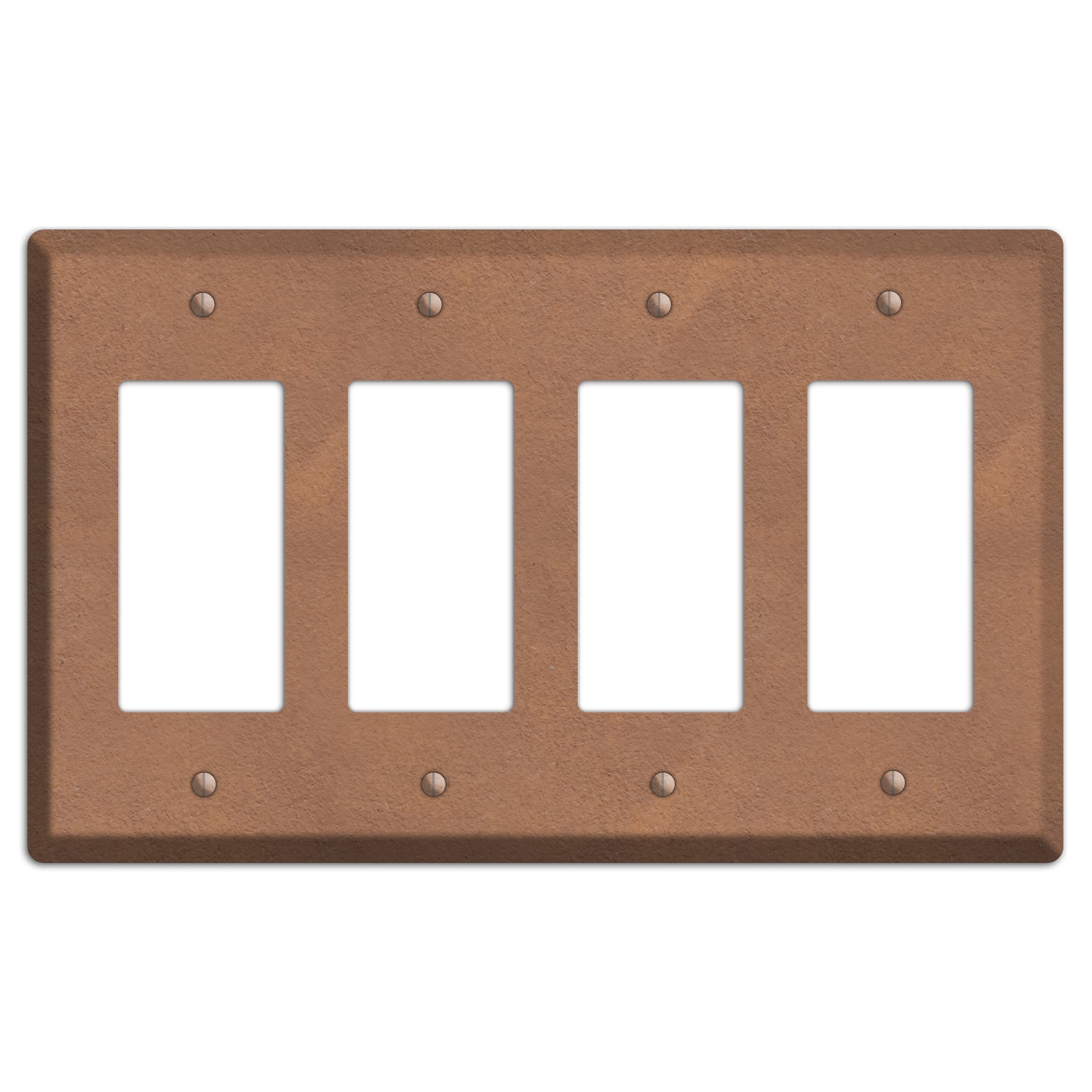 Stucoo Brown 4 Rocker Wallplate