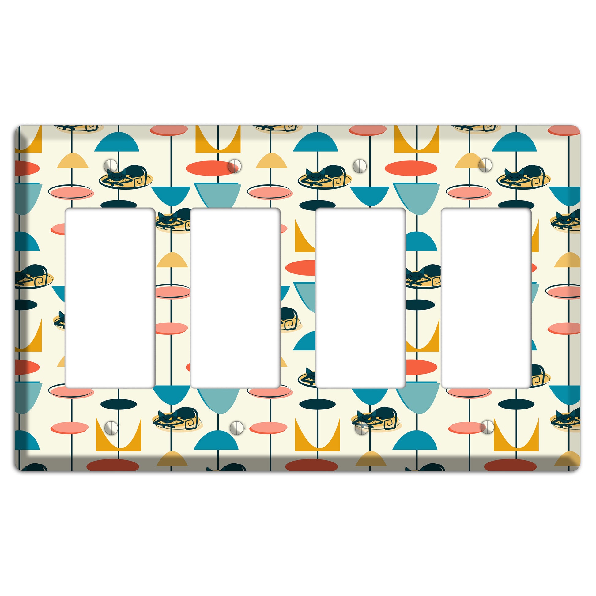 Sleeping Kitties 4 Rocker Wallplate