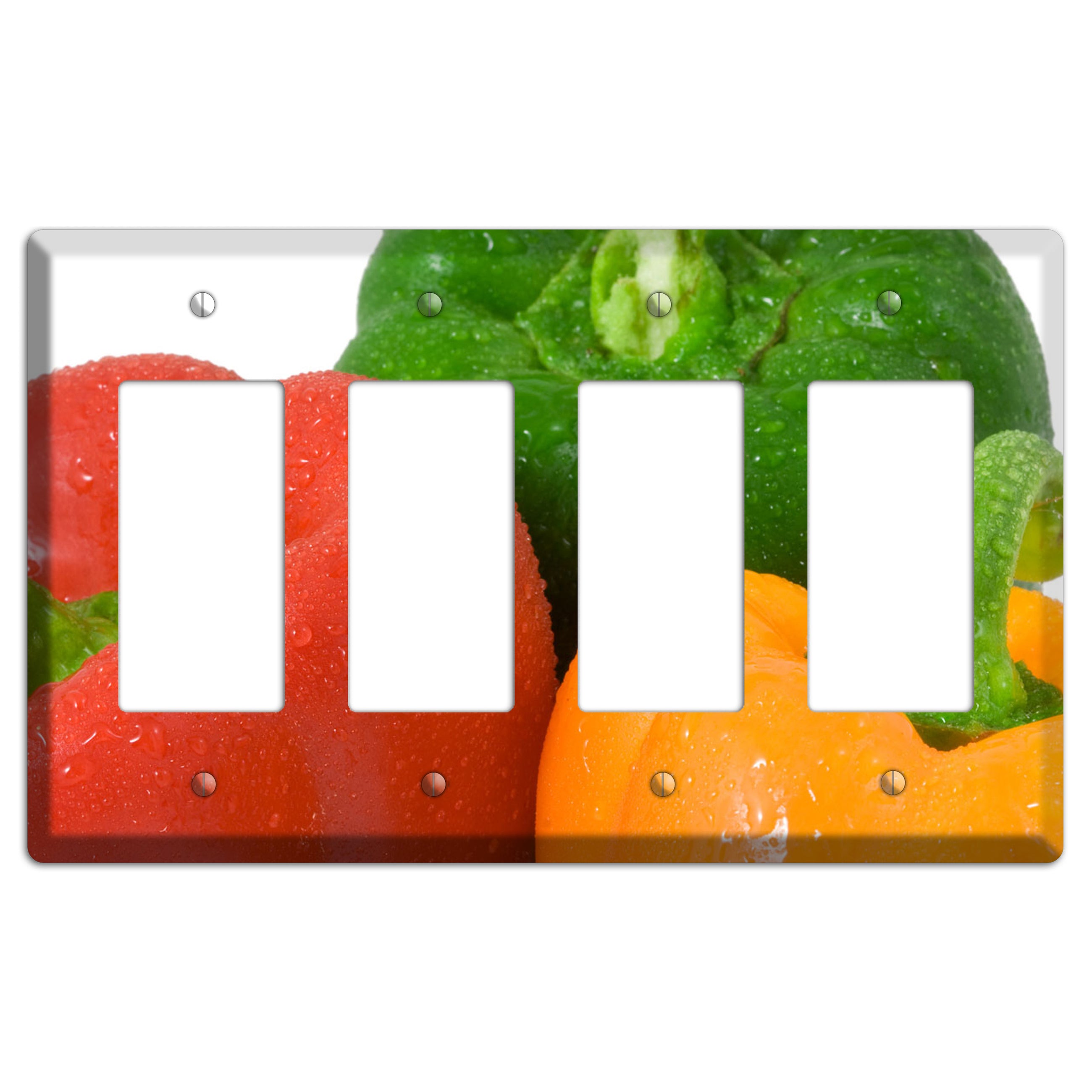 Peppers 4 Rocker Wallplate