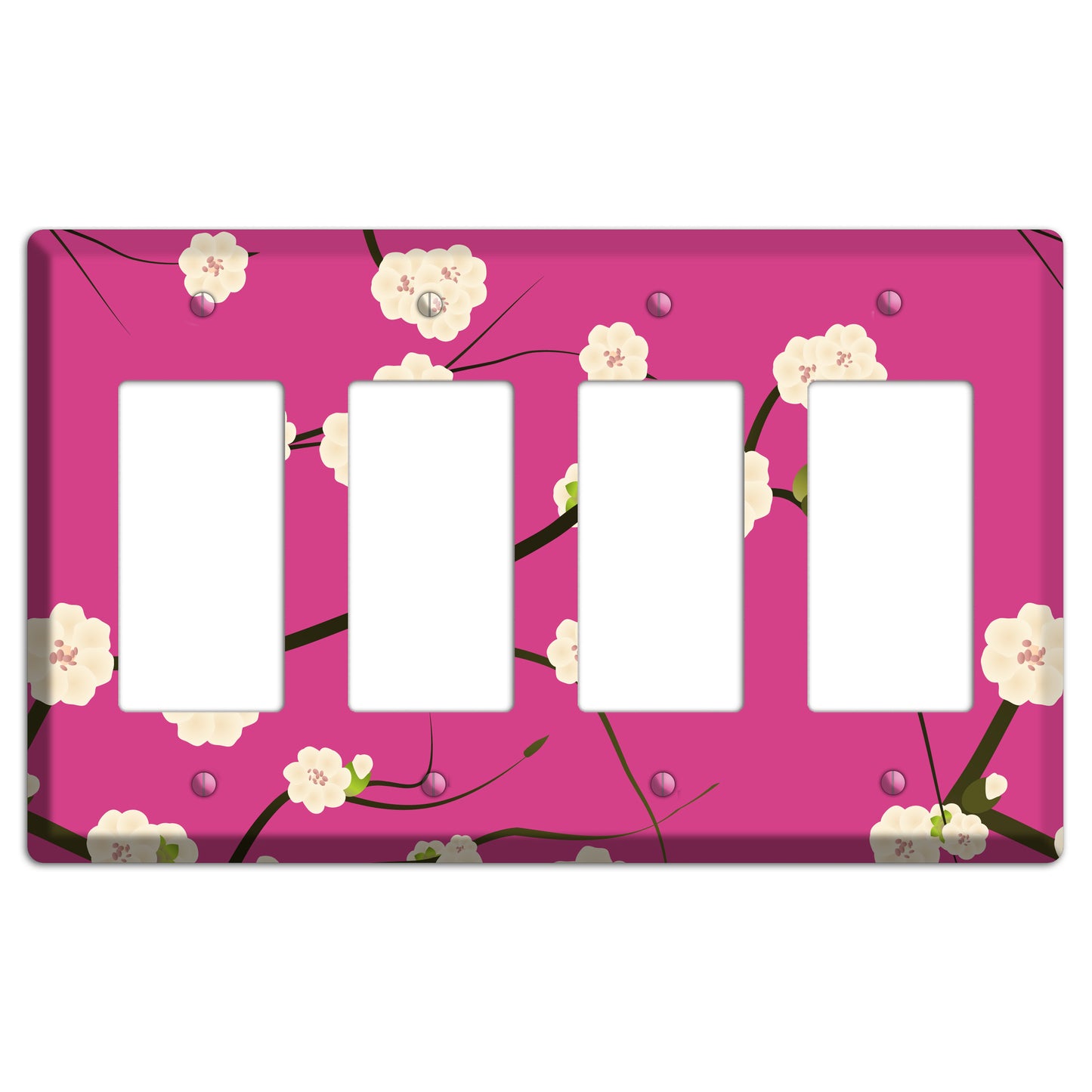 Pink Cherry Blossoms 2 4 Rocker Wallplate