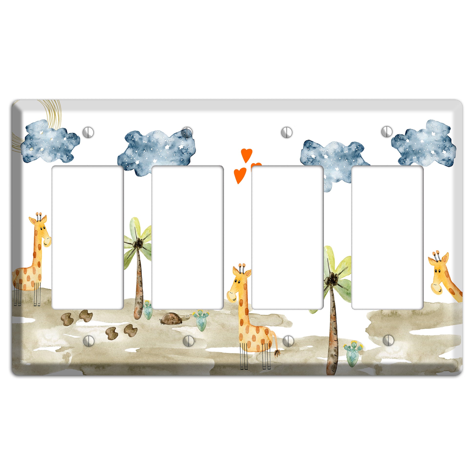 Giraffe 4 Rocker Wallplate