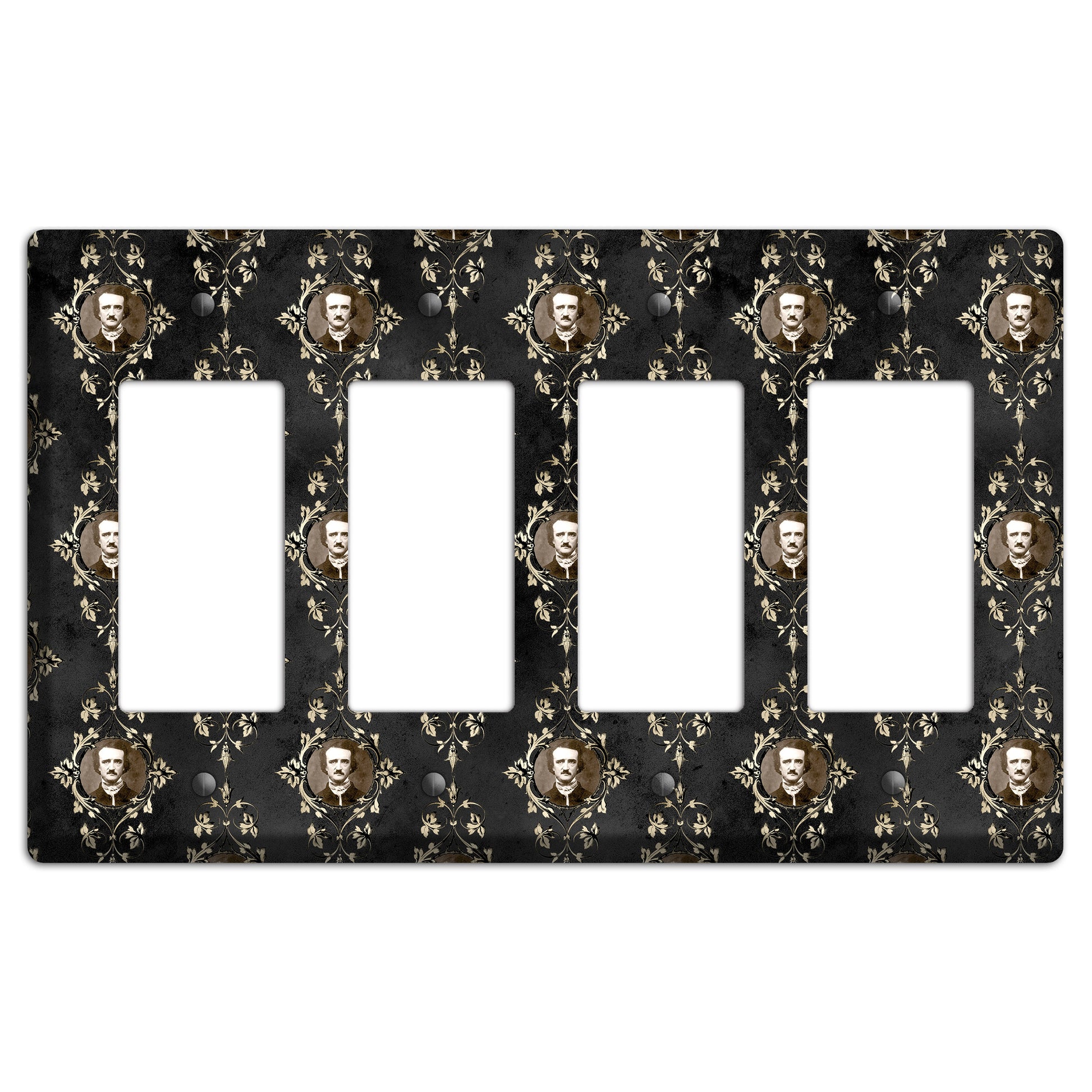 Edgar Allen Poe Self Portrait 4 Rocker Wallplate