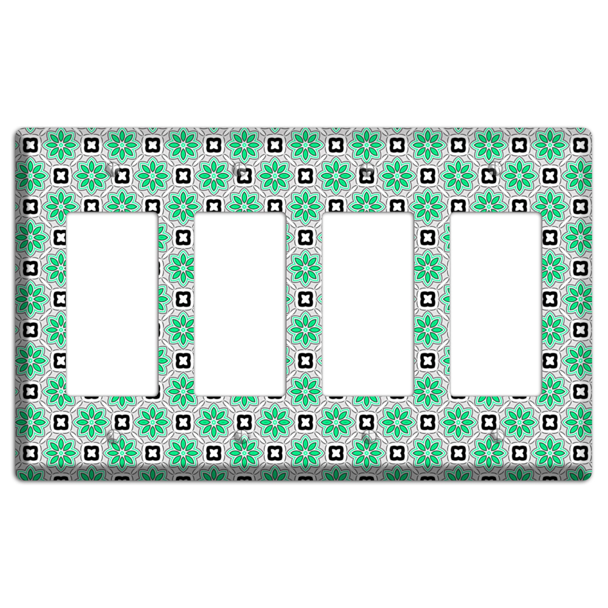 Green Foulard 6 4 Rocker Wallplate
