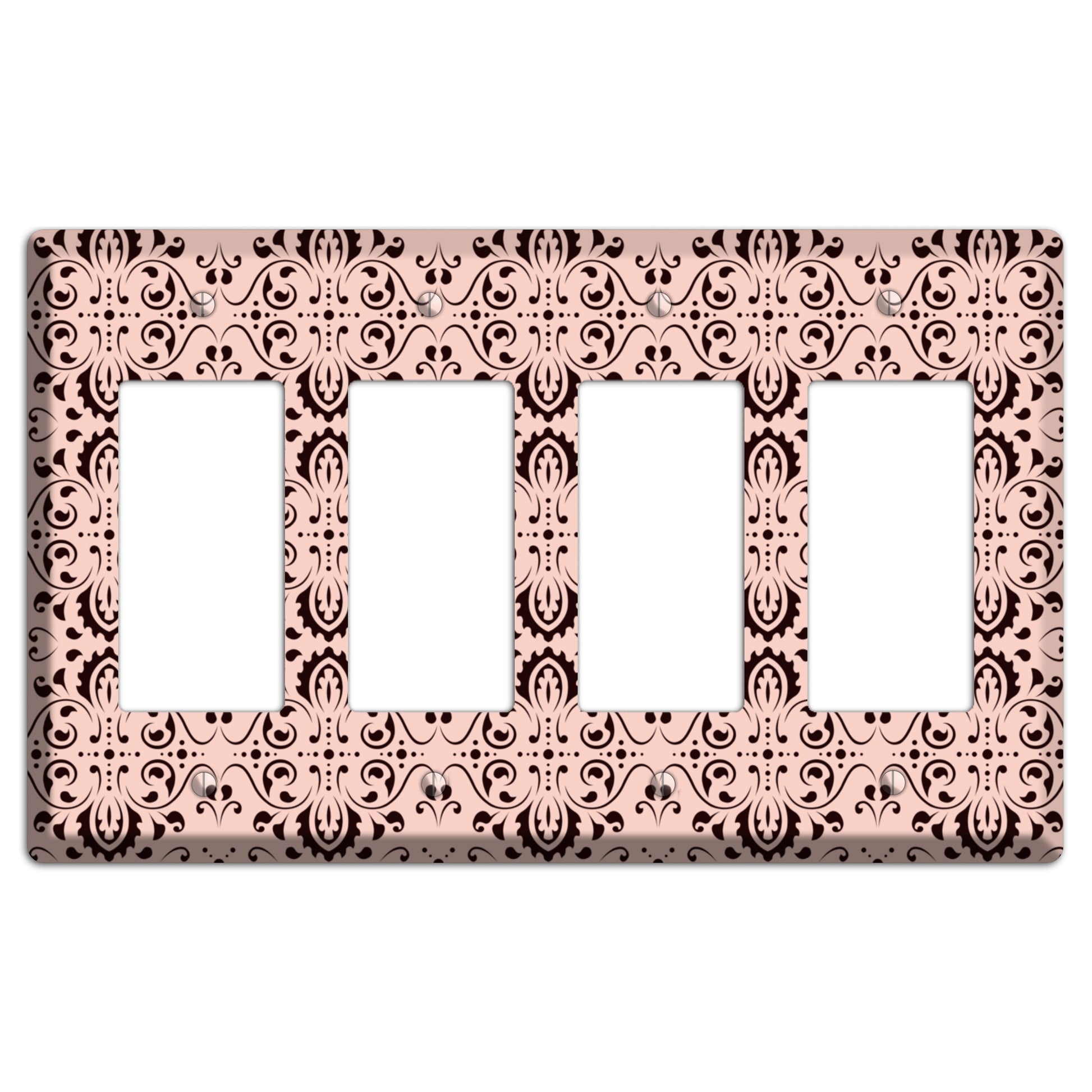 Coral Tapestry Cartouche 4 Rocker Wallplate