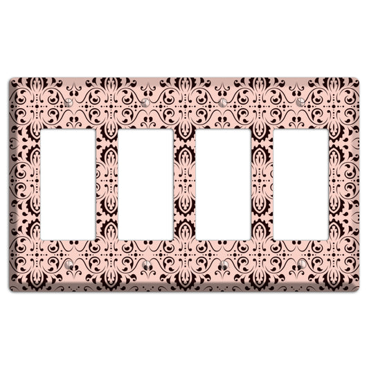 Coral Tapestry Cartouche 4 Rocker Wallplate