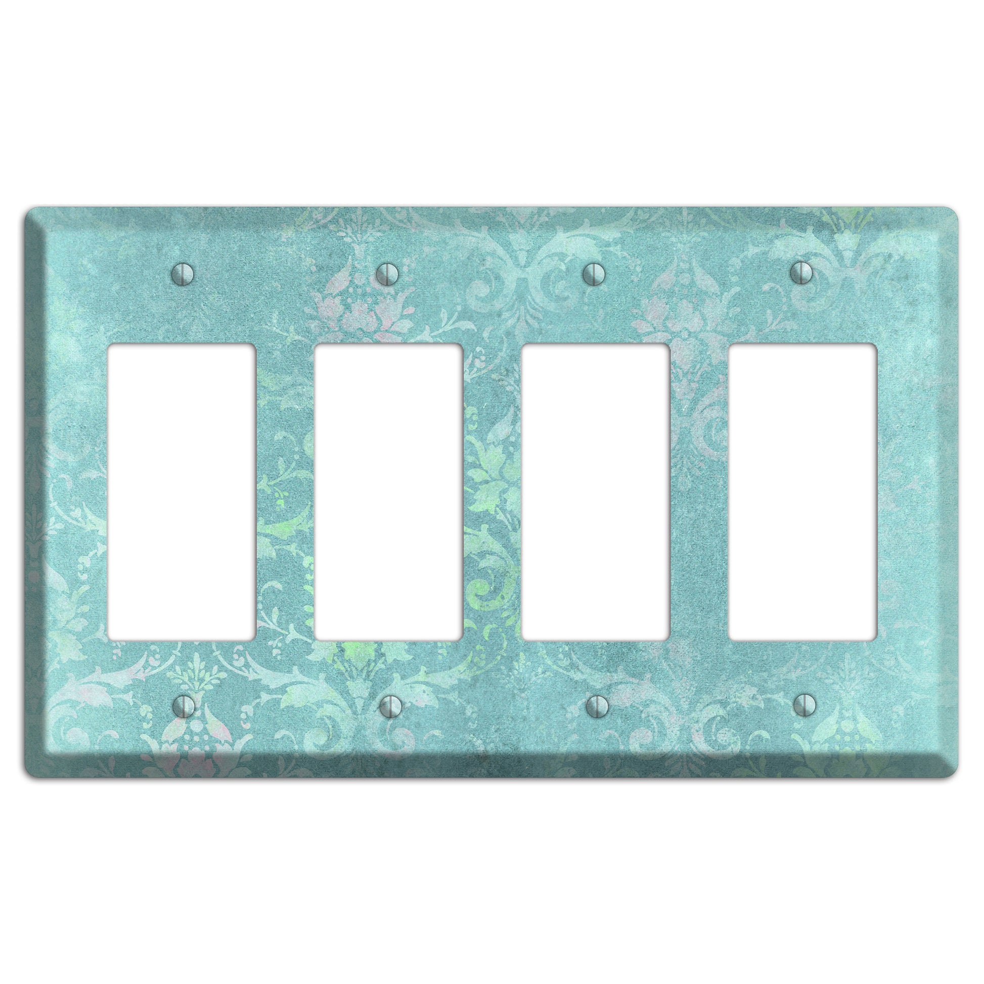 Logan Whimsical Damask 4 Rocker Wallplate