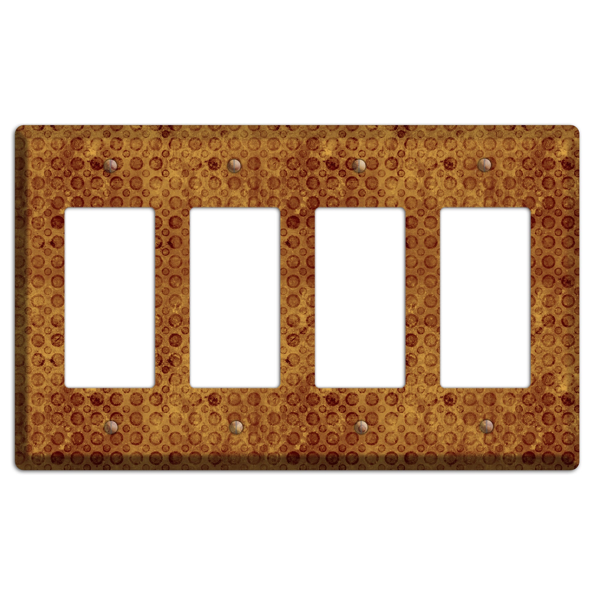 Maroon Circles 4 Rocker Wallplate