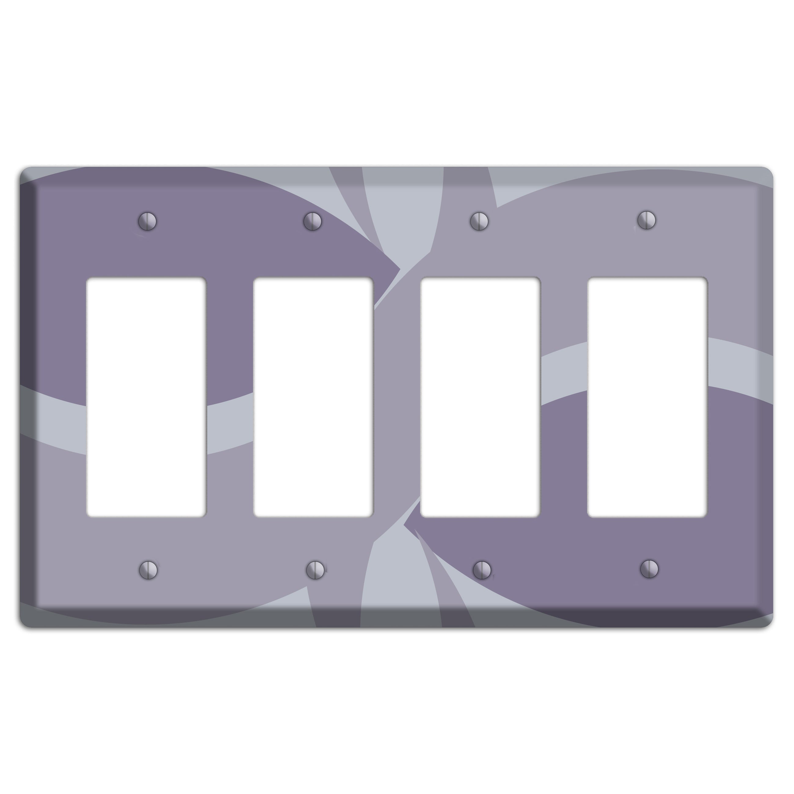 Grey and Lavender Abstract 4 Rocker Wallplate