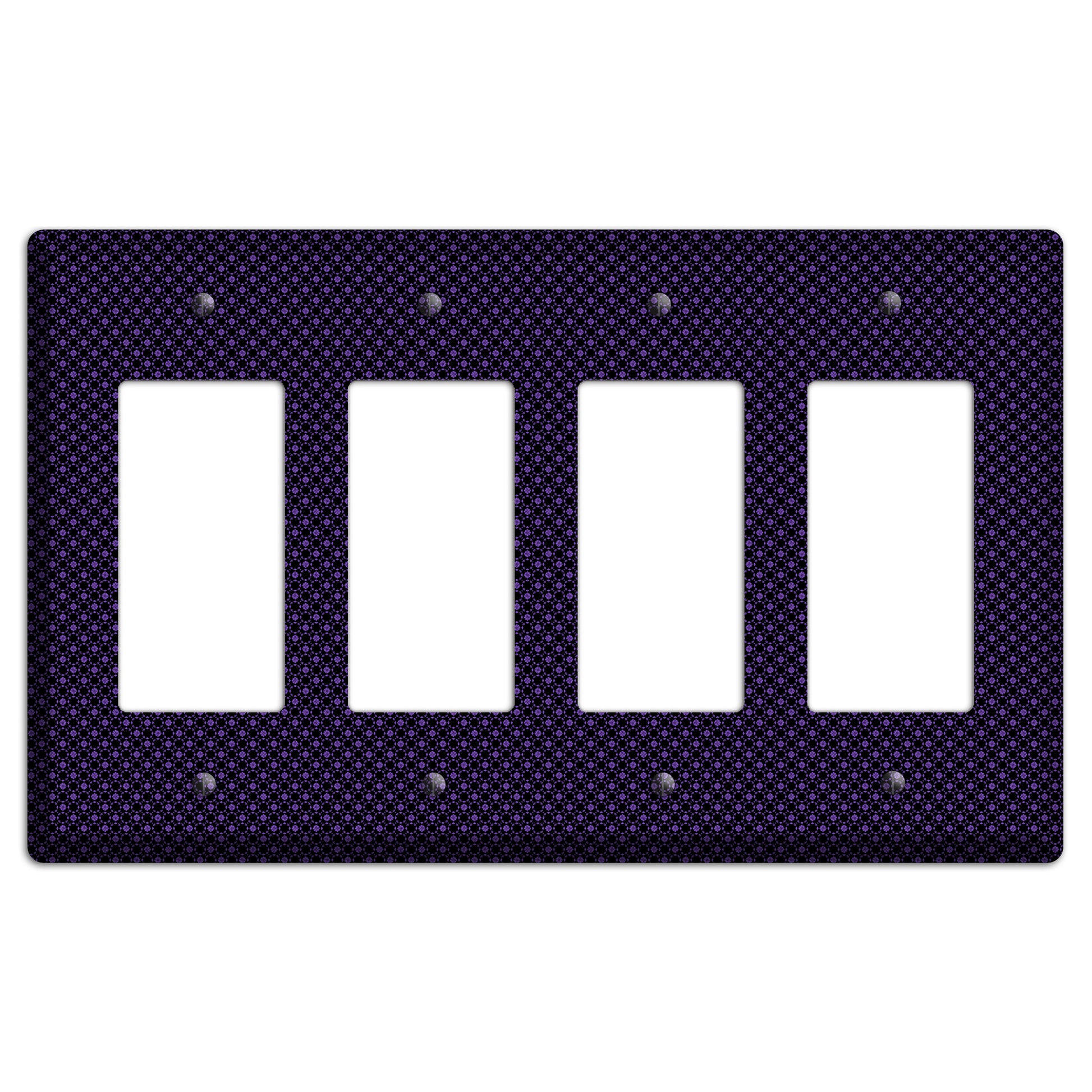 Multi Purple Geometric 4 Rocker Wallplate
