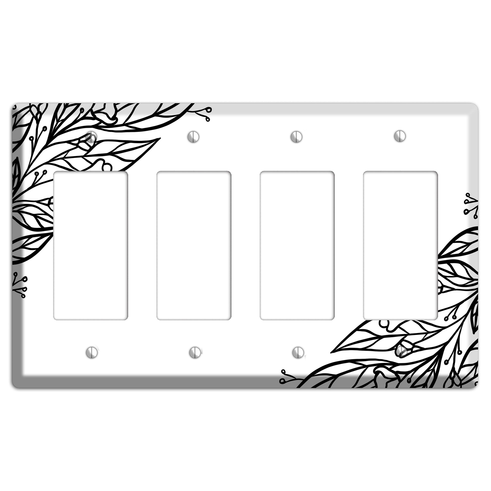 Hand-Drawn Floral 22 4 Rocker Wallplate